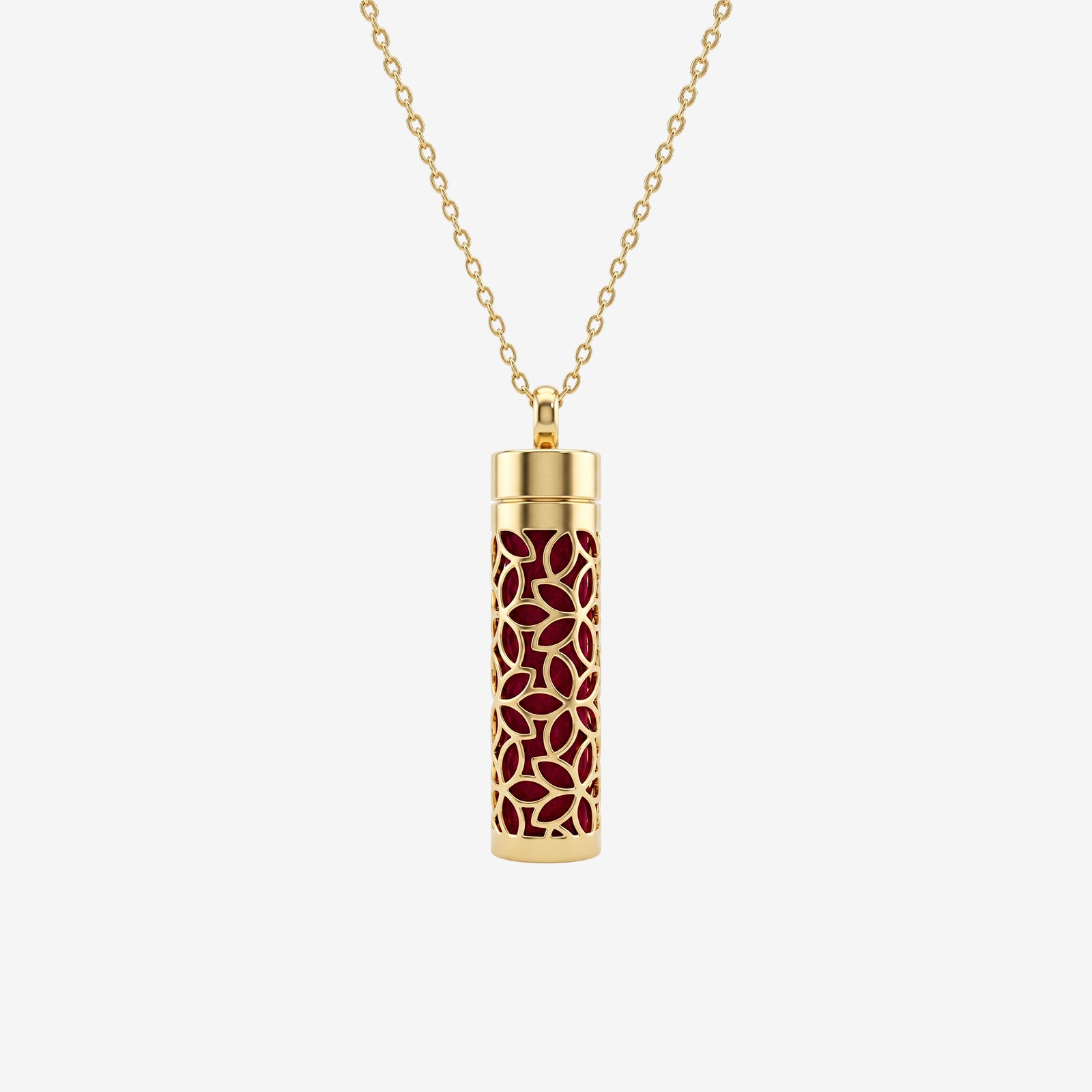 18K Gold Aromatherapy Necklace | Filigree Perfume Pendant Locket