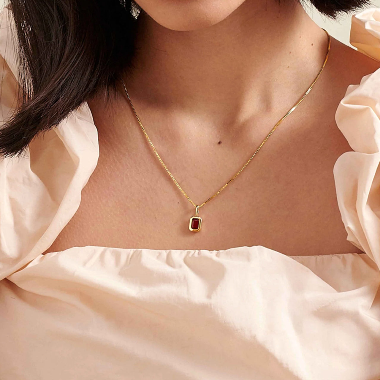 Personalized Gold Pendant for Her | Customizable Birthstone Necklace