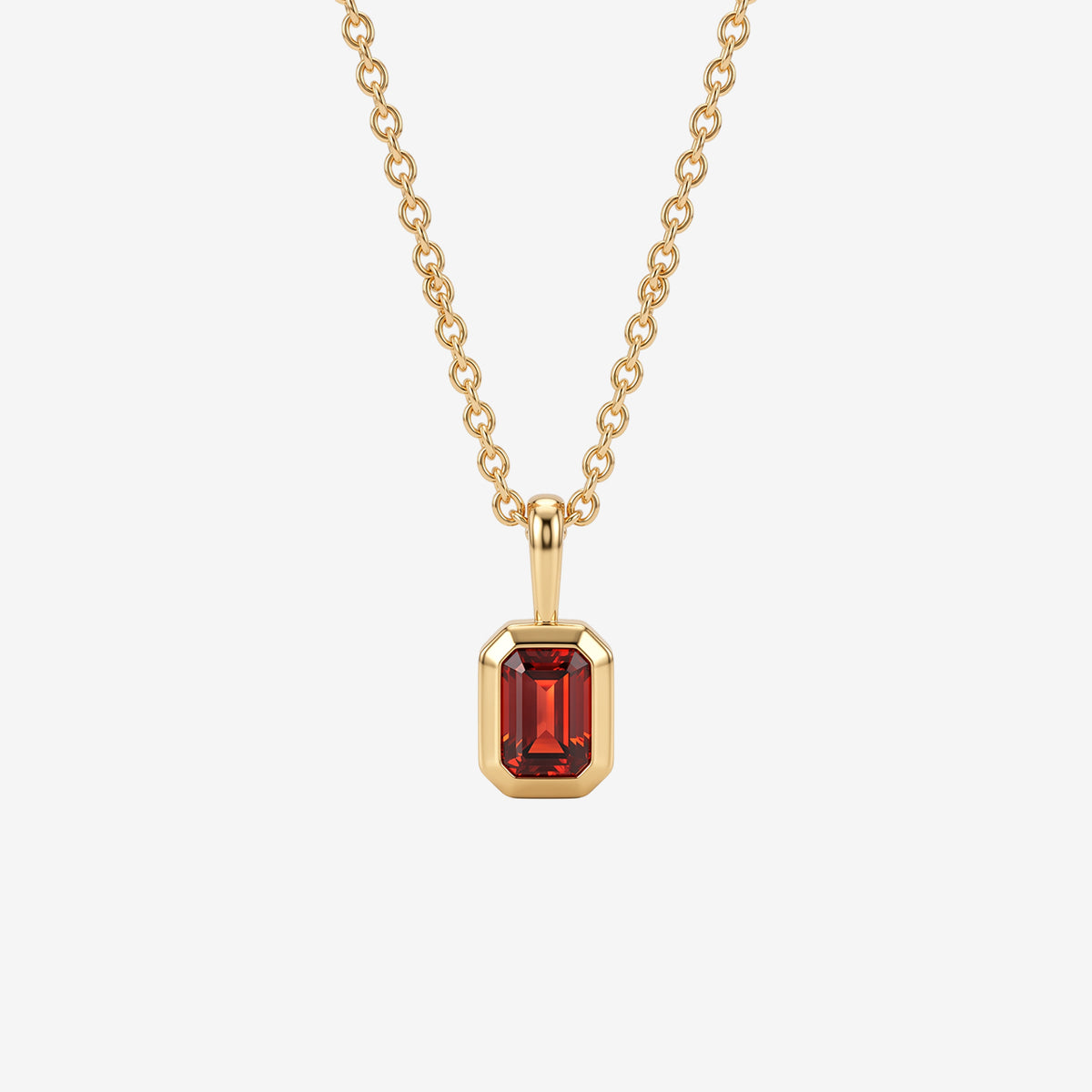 Personalized 18K Gold Pendant for Her | Customizable Birthstone Necklace