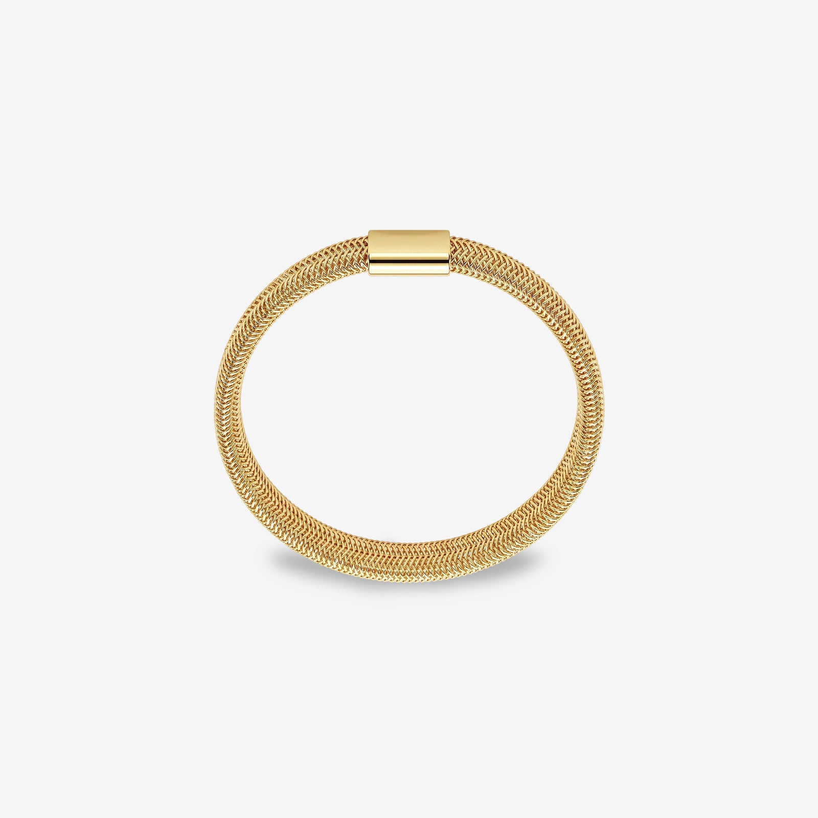 18k Gold Mesh Band Ring | Flexible Gold Statement Ring | GoldFlex Jewellery Collection