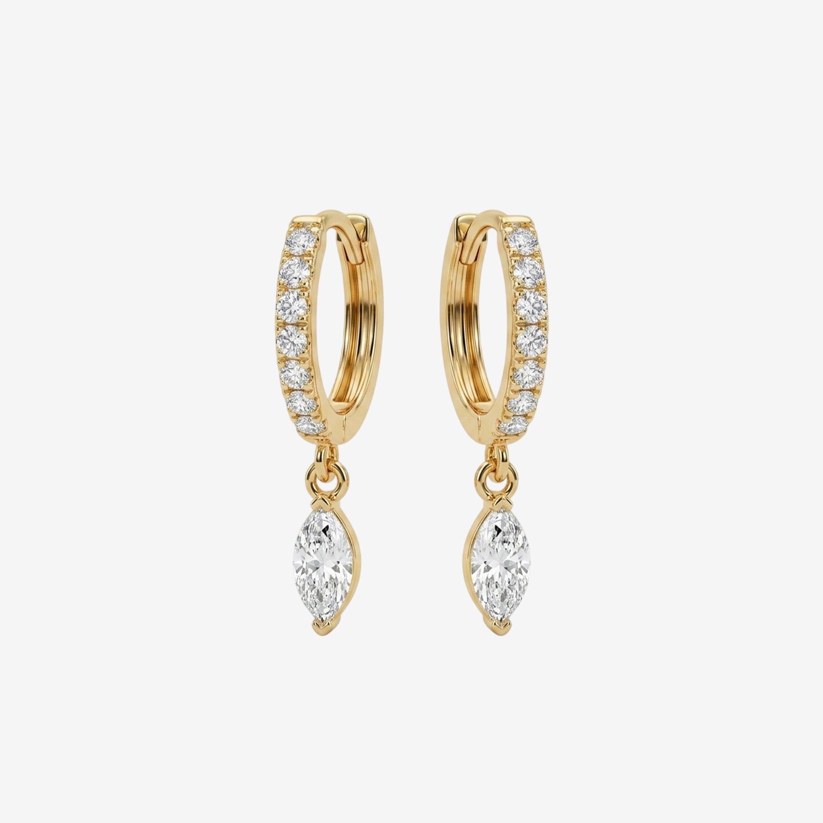 Celestial Marquise Diamond Earring Set | 18k Solid Gold Trio