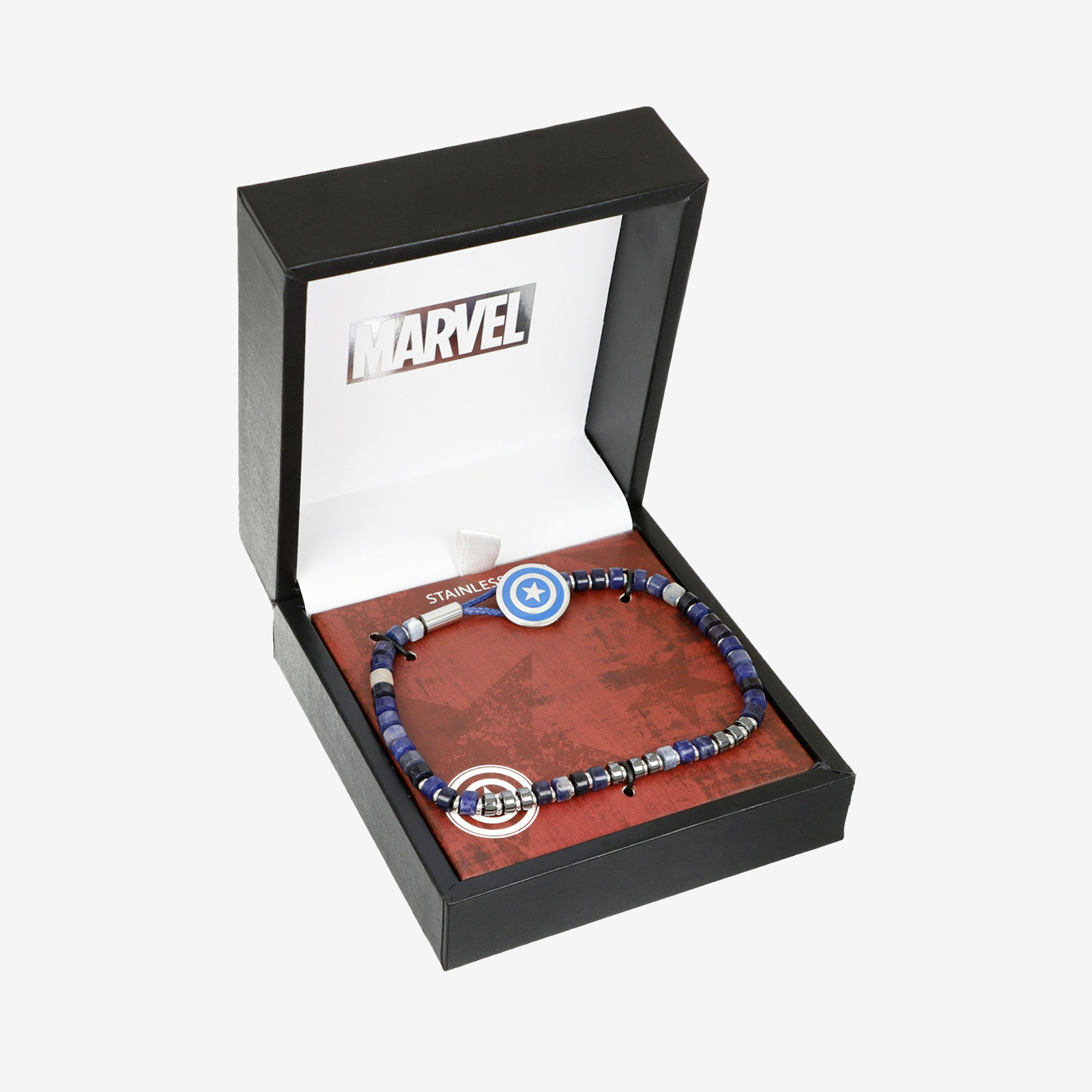 Marvel Captain America Shield Beaded Bracelet – Adult Size