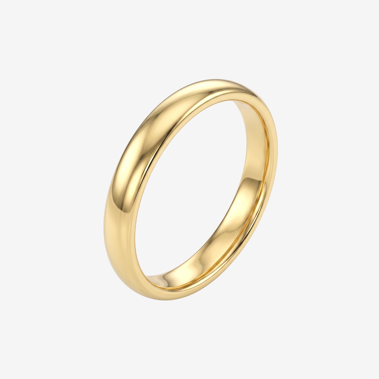 Classic 18K Gold Unisex Wedding Band | Minimalist Comfort-Fit Ring