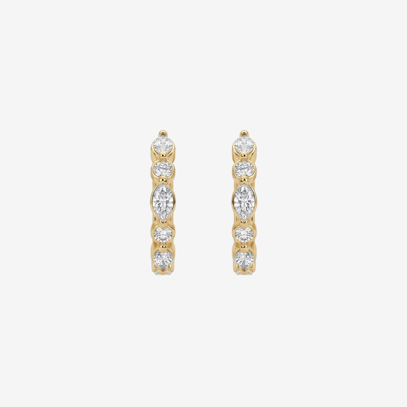 Celestial Marquise Diamond Earring Set | 18k Solid Gold Trio