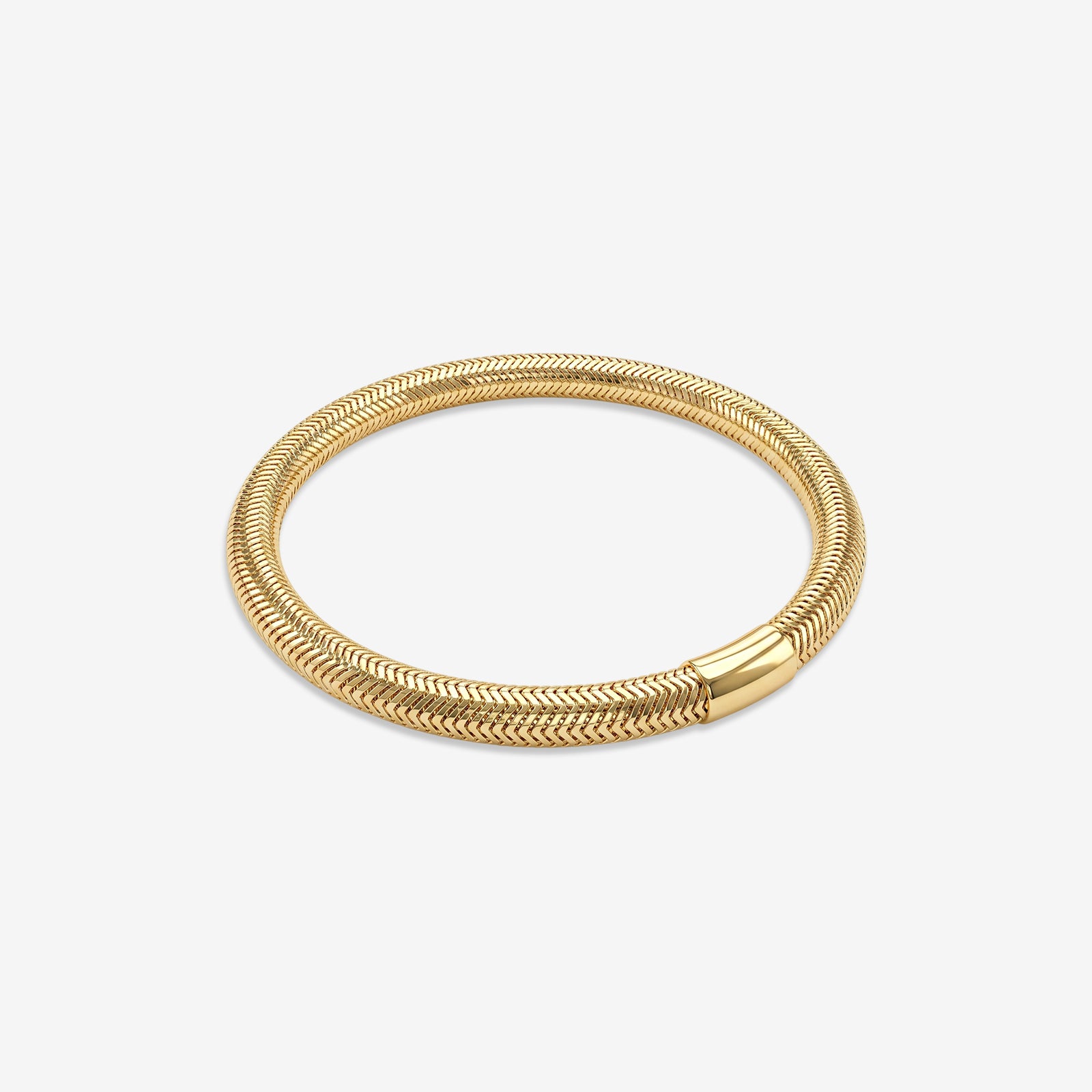 GoldFlex 18K Gold Flexible Mesh Bangle | Elegant Unisex Bracelet