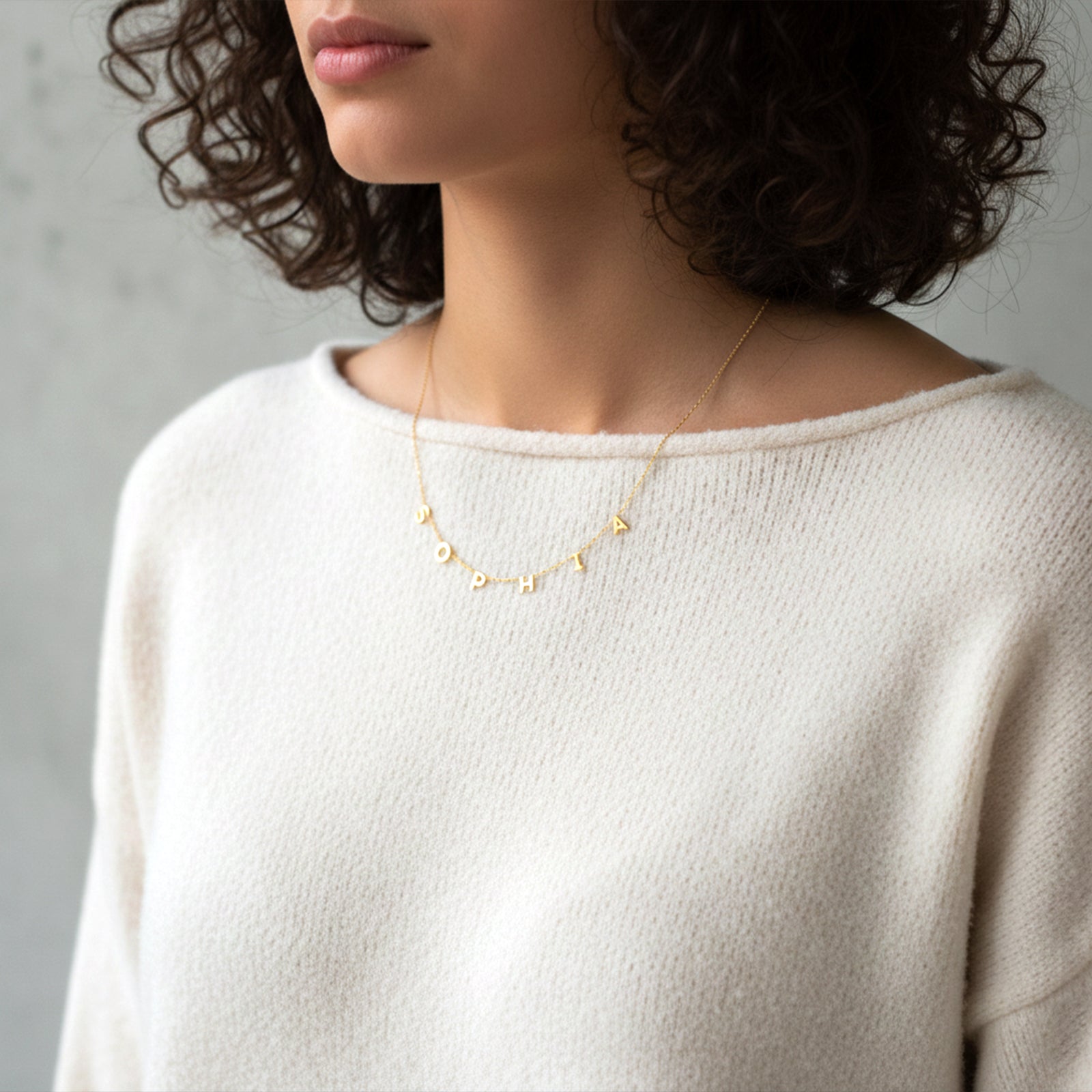 Personalized 18k Gold Name Necklace | Custom Dainty Initial Necklace for Women