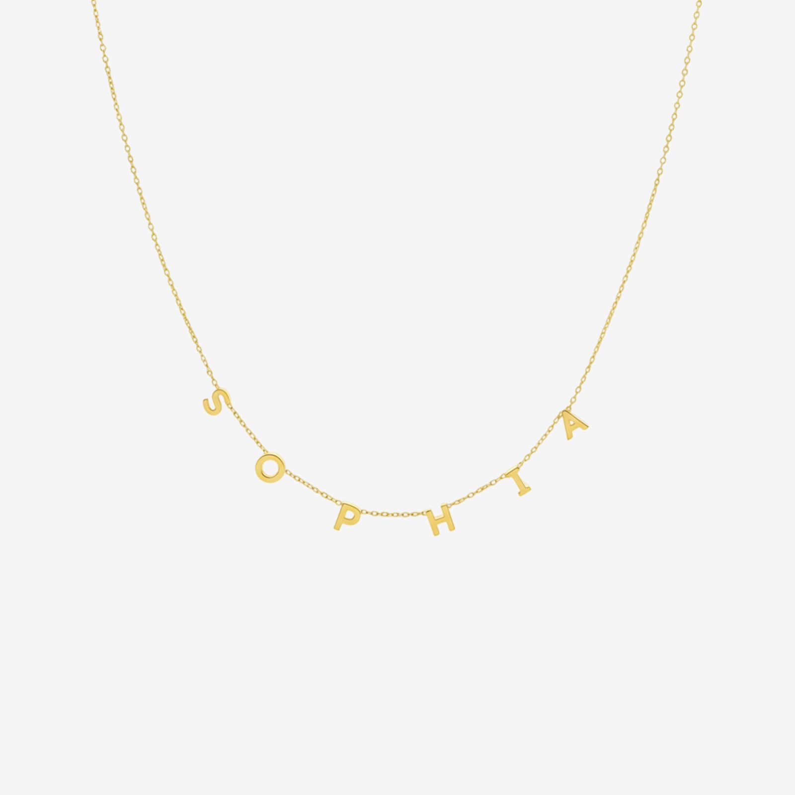 Personalized 18k Gold Name Necklace | Custom Dainty Initial Necklace for Women