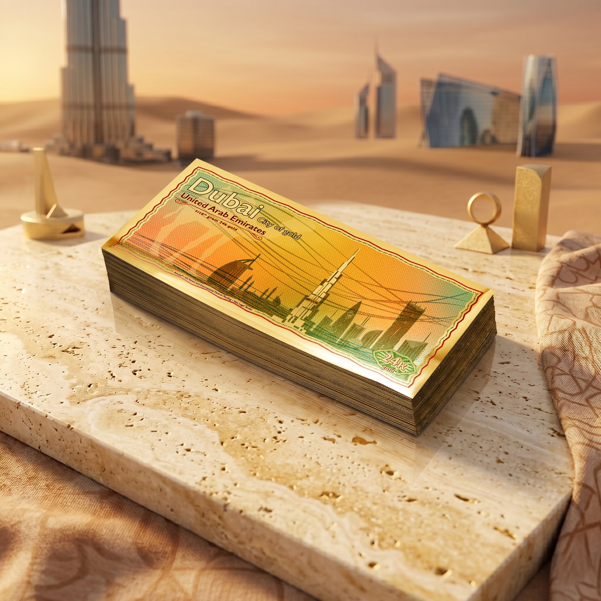 DUBAI'S FIRST GOLD NOTE SOUVENIR