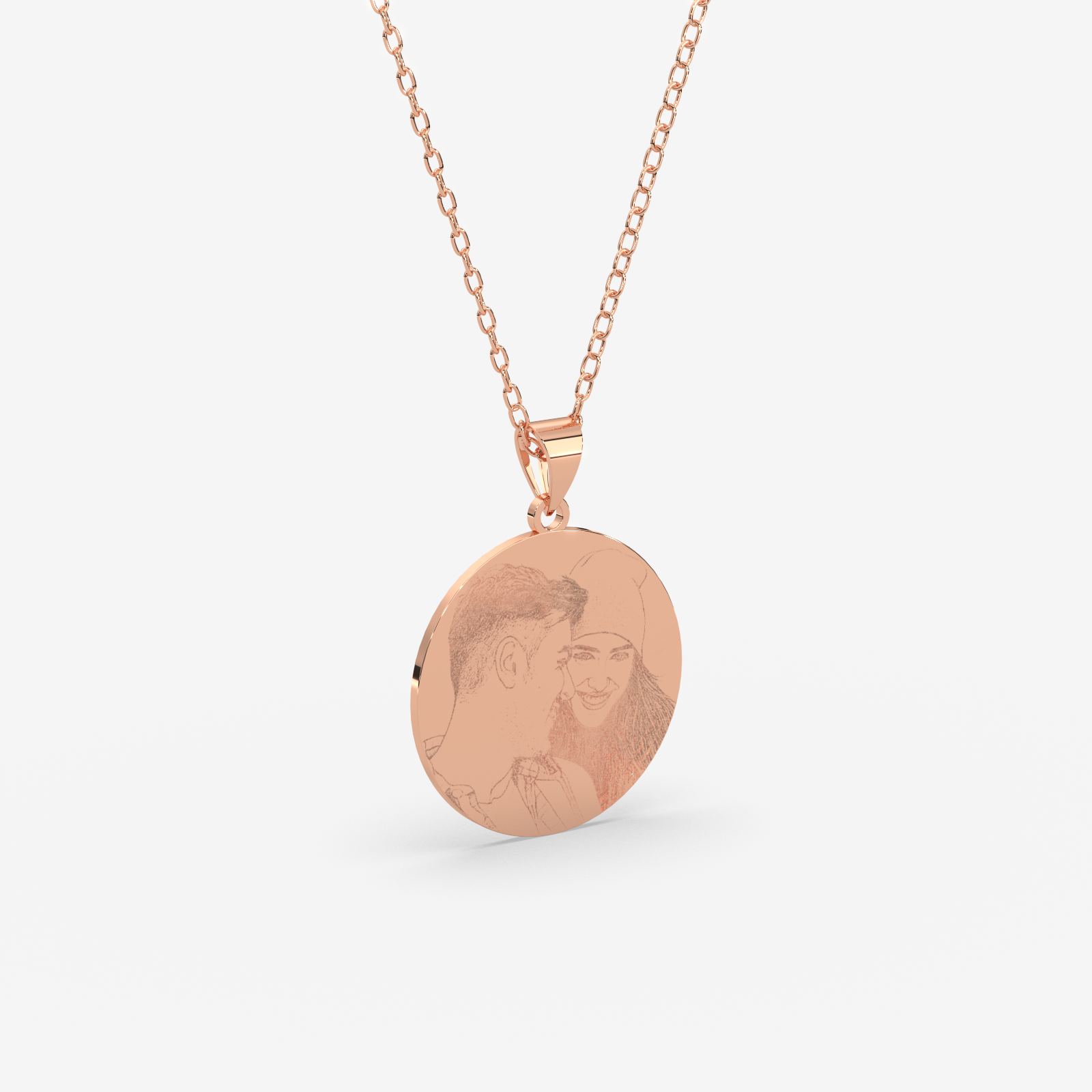 Personalized Gold Photo Pendant – Personalized Engraved Pendant