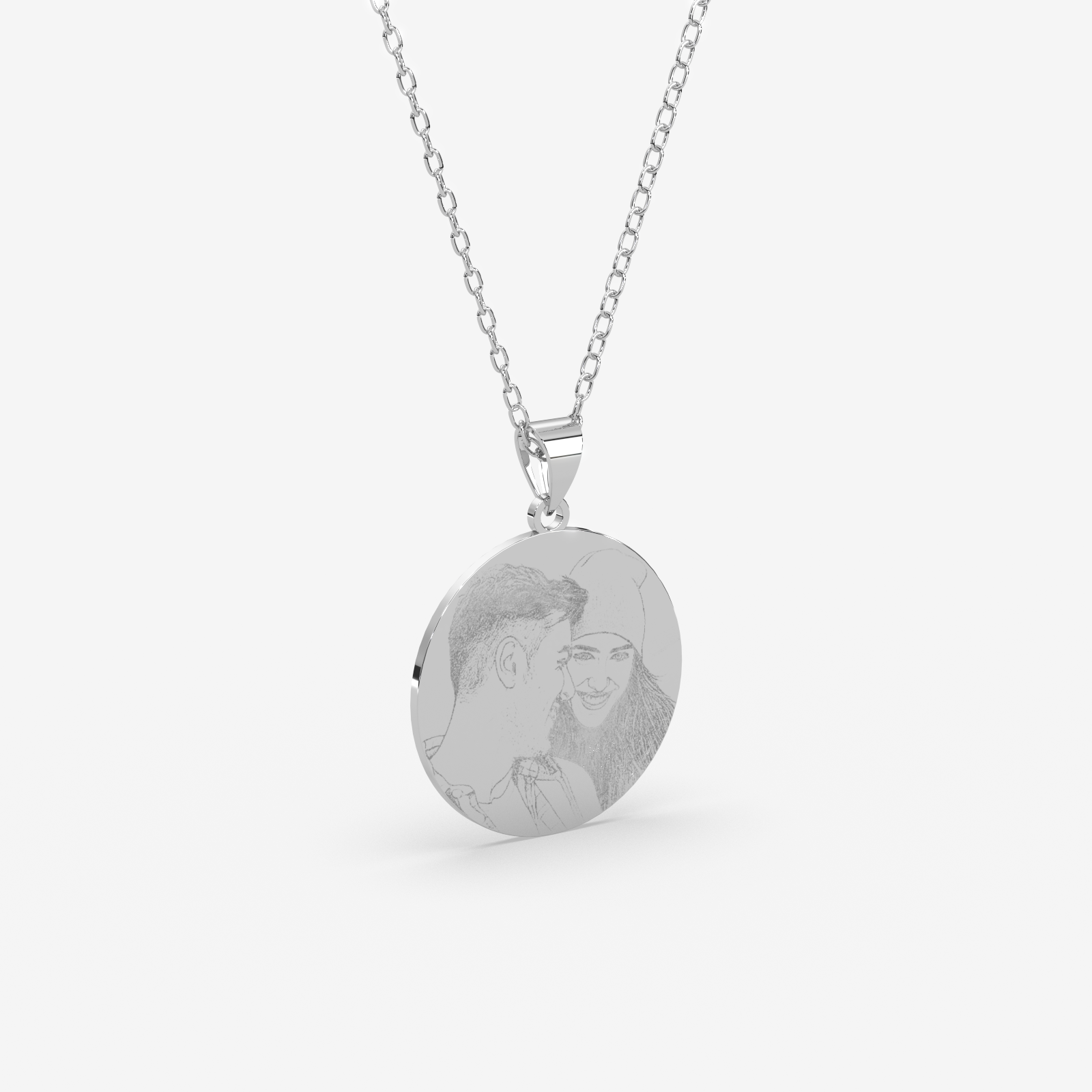 Personalized Gold Photo Pendant – Personalized Engraved Pendant