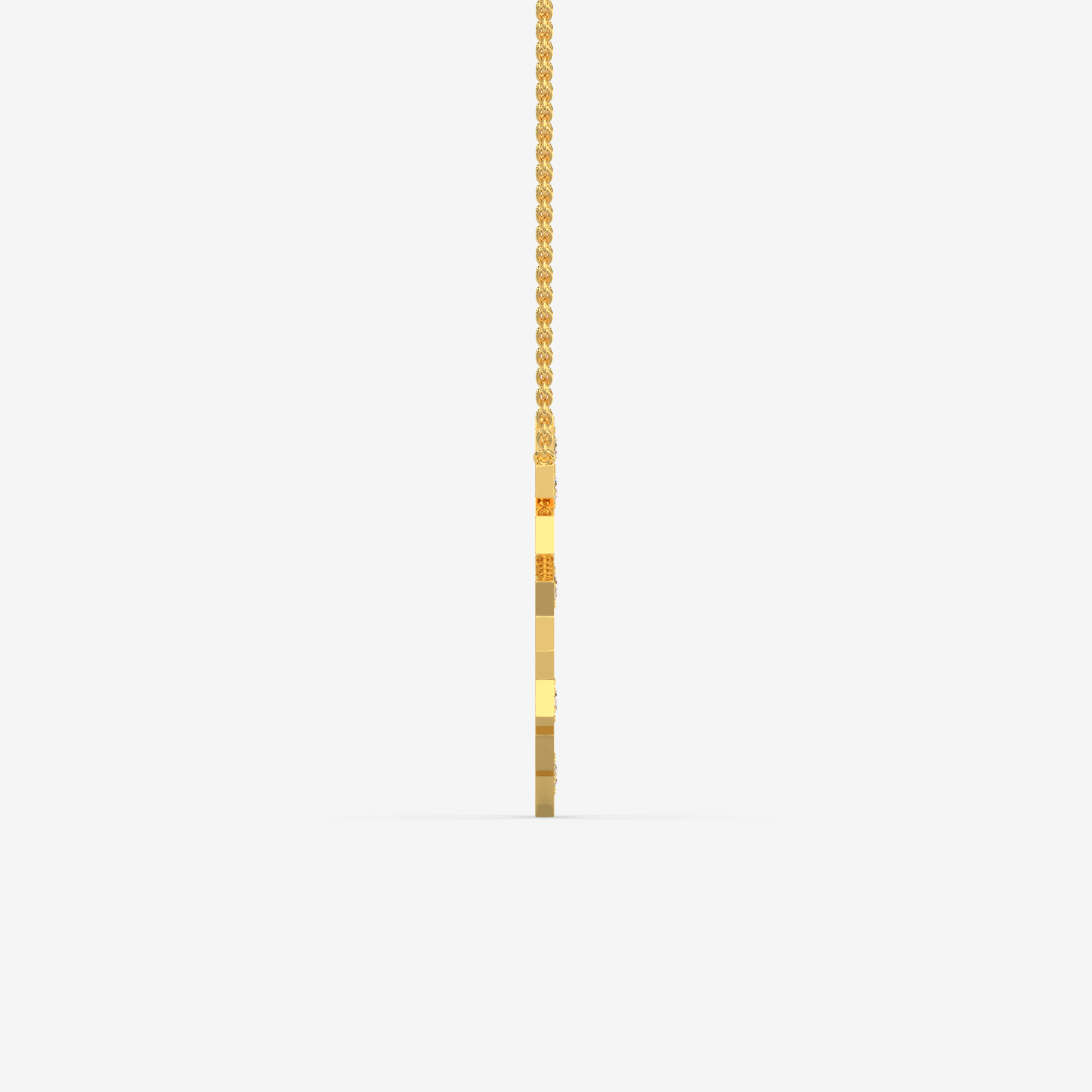 18K Gold Hexagon Circle Pendant Necklace | Diamond Geometric Jewelry
