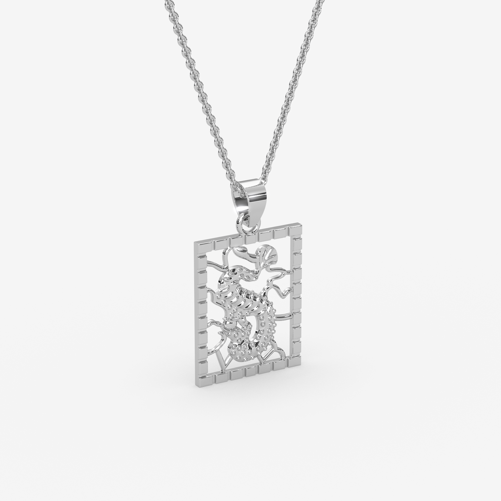 18K Gold Dragon Plaque Pendant Necklace | Chinese Style Auspicious Jewelry