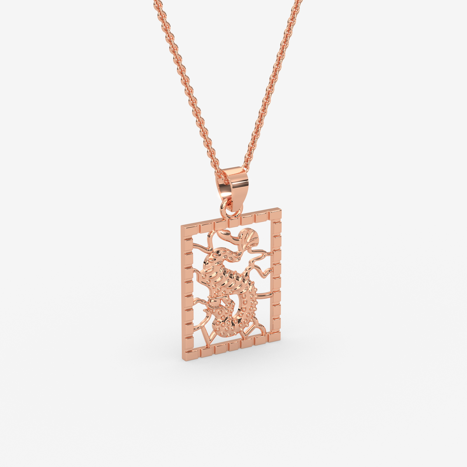 18K Gold Dragon Plaque Pendant Necklace | Chinese Style Auspicious Jewelry