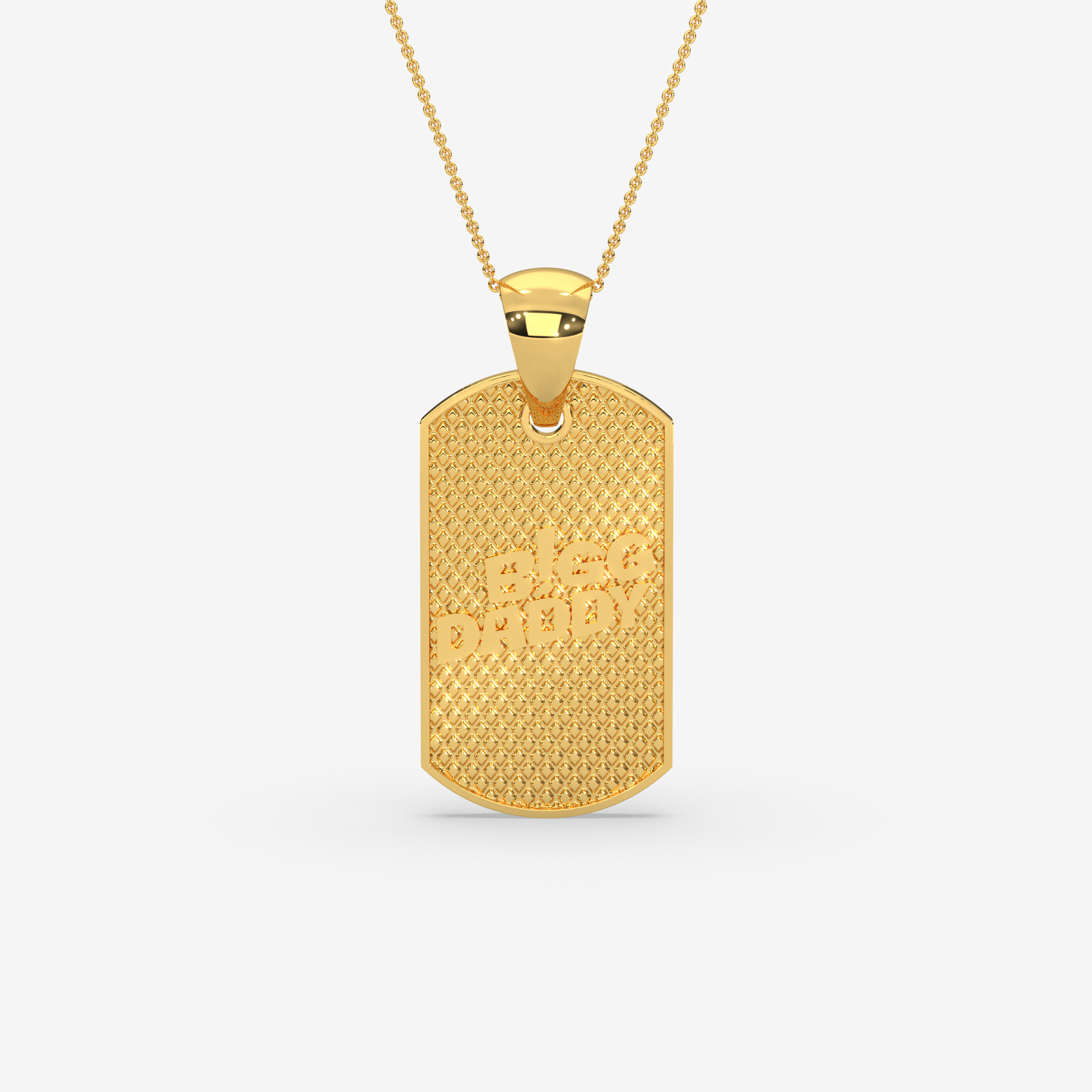 Bigg Daddy Gold Dog Tag Pendant | Personalized Men's Jewelry