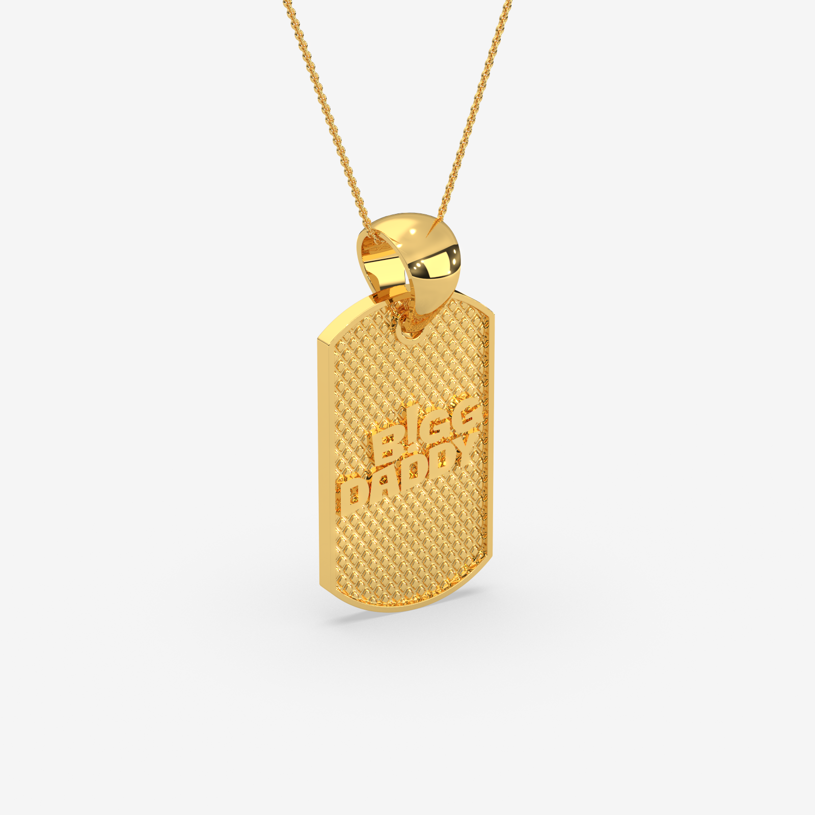 Bigg Daddy Gold Dog Tag Pendant | Personalized Men's Jewelry