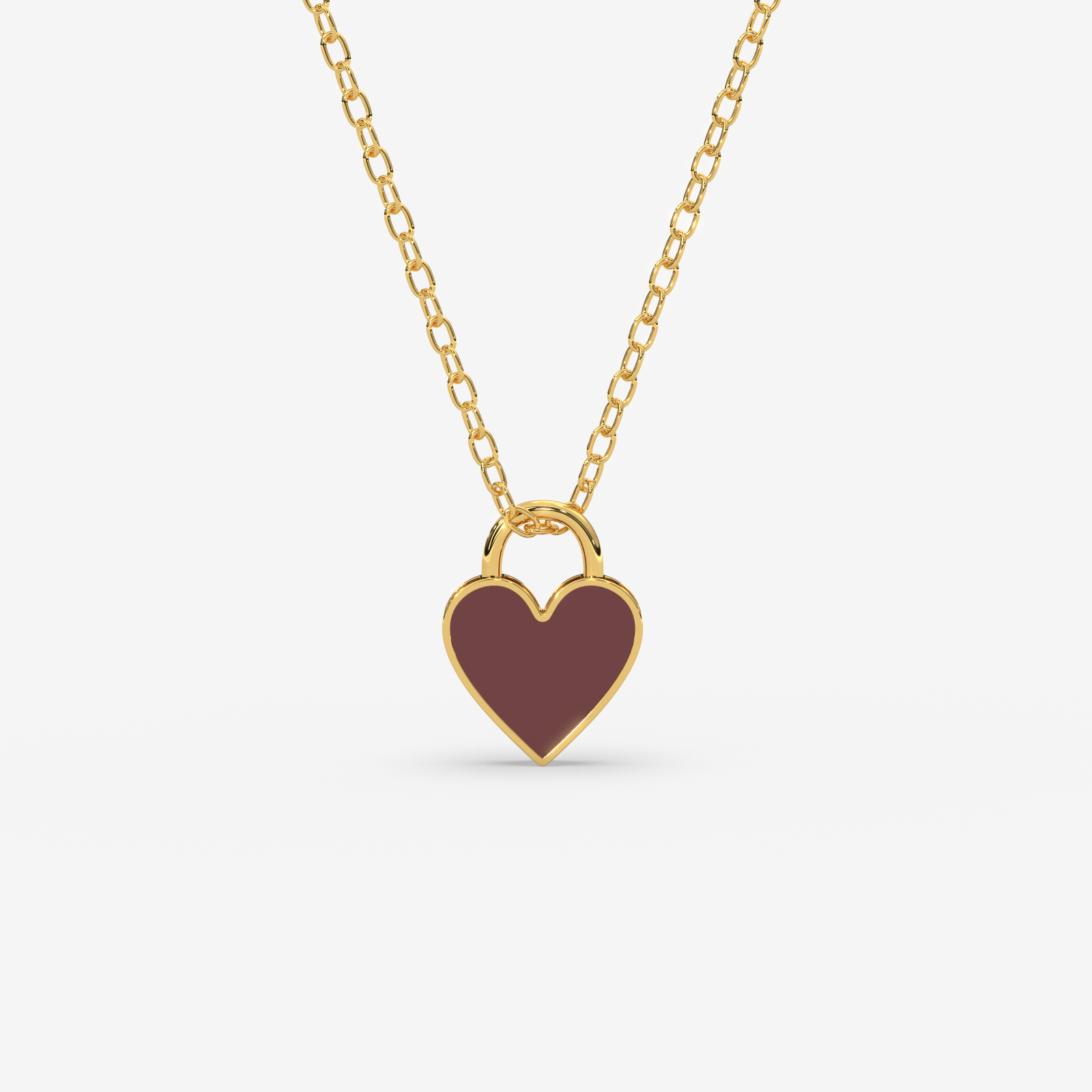 18k Gold Heart Padlock Pendant Necklace | Premium Dainty Jewelry
