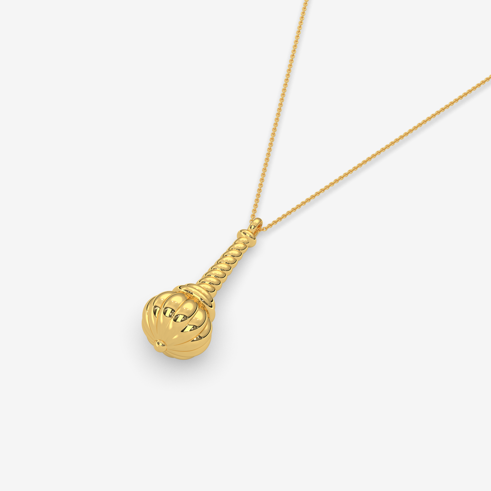 18K Gold Hanuman Gada Pendant | Symbol of Strength & Devotion
