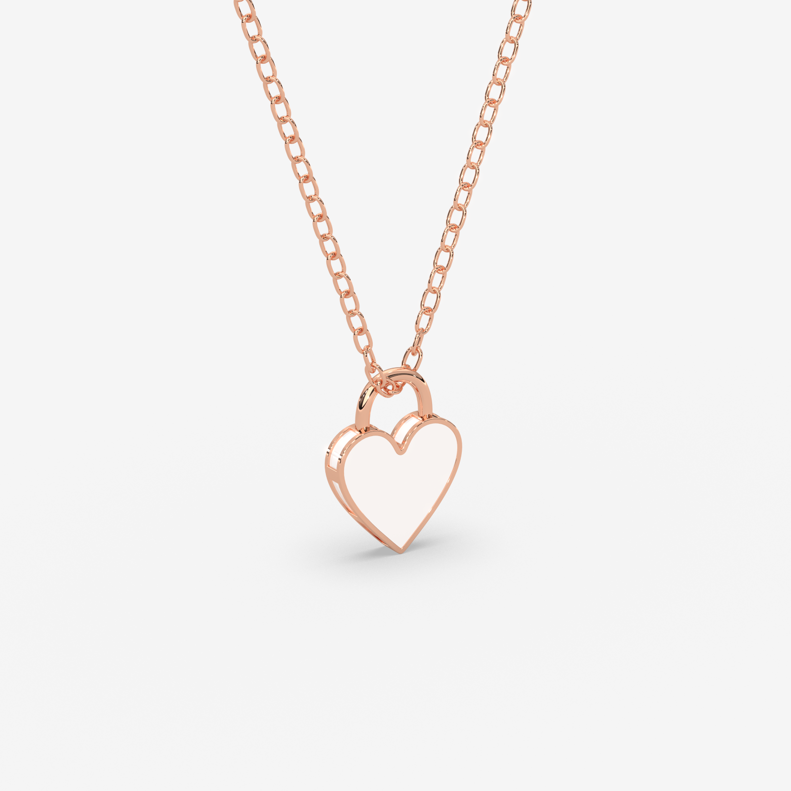 18k Gold Heart Padlock Pendant Necklace | Premium Dainty Jewelry
