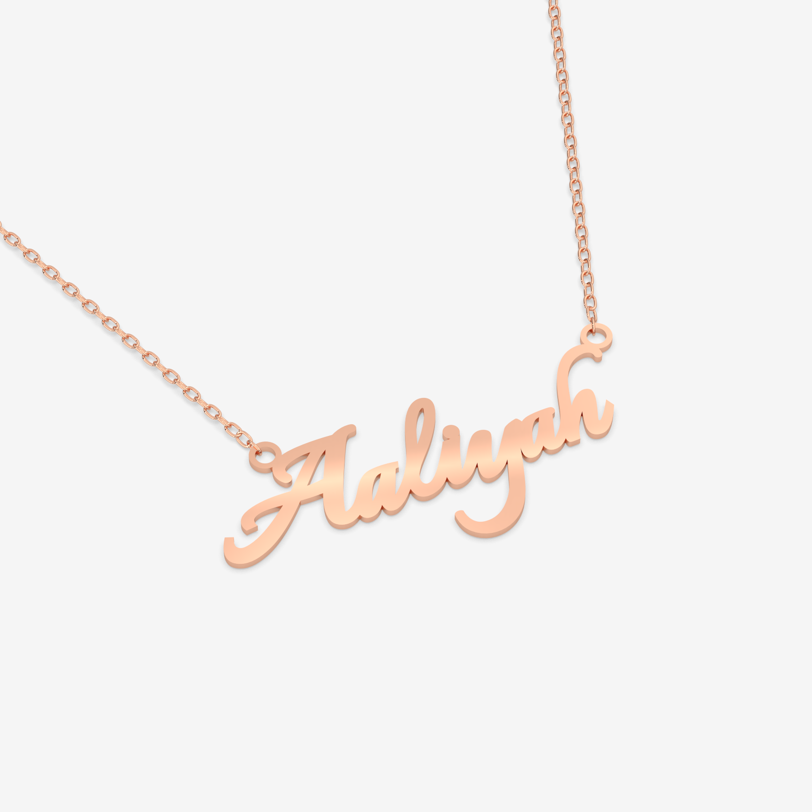English Name Custom Gold Necklace – 18K Gold