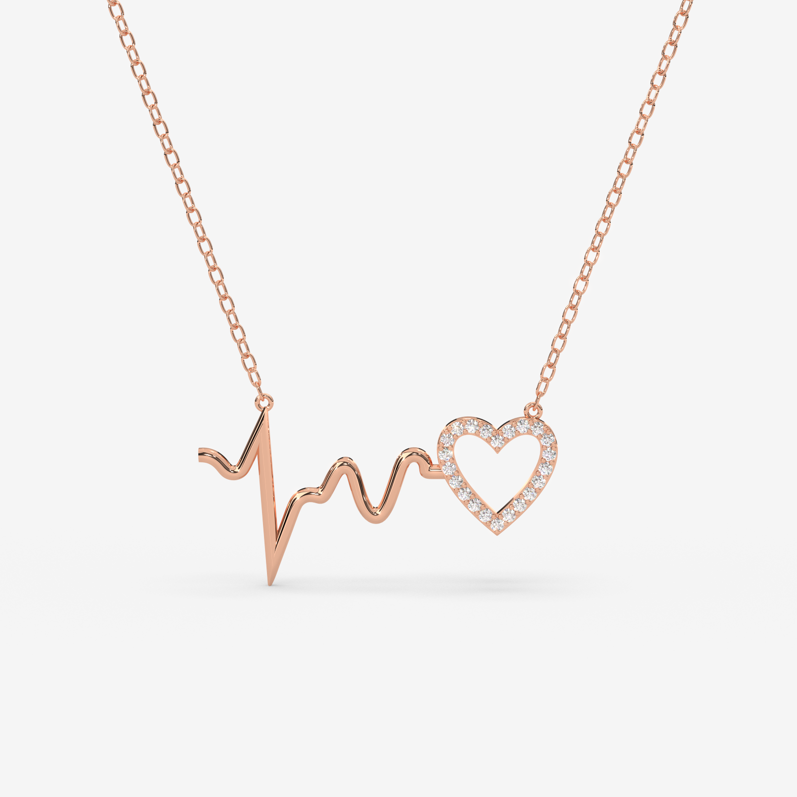 18K Gold Diamond Heartbeat Necklace - Fine Jewellery for her