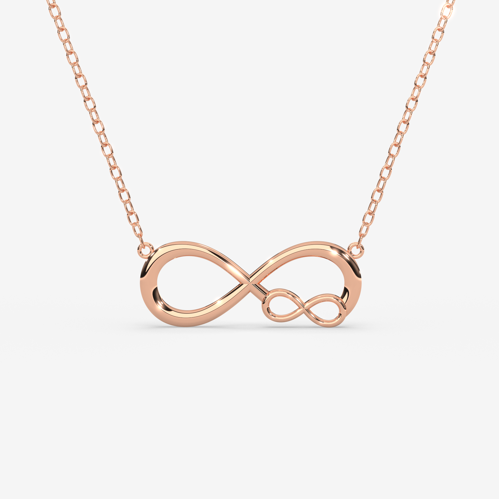 18K Gold Infinity Necklace - Delicate Eternal Love Symbol Pendant