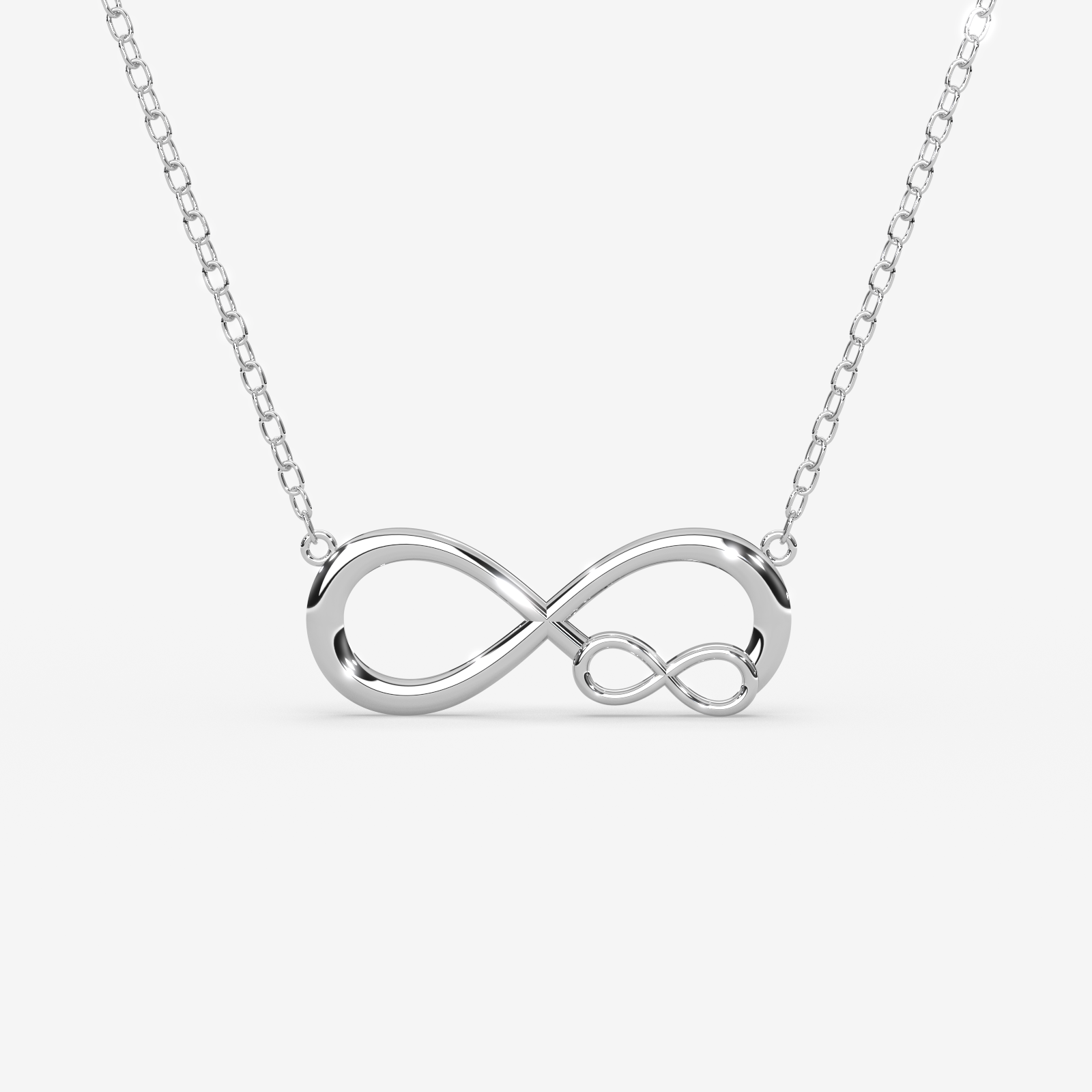 18K Gold Infinity Necklace - Delicate Eternal Love Symbol Pendant