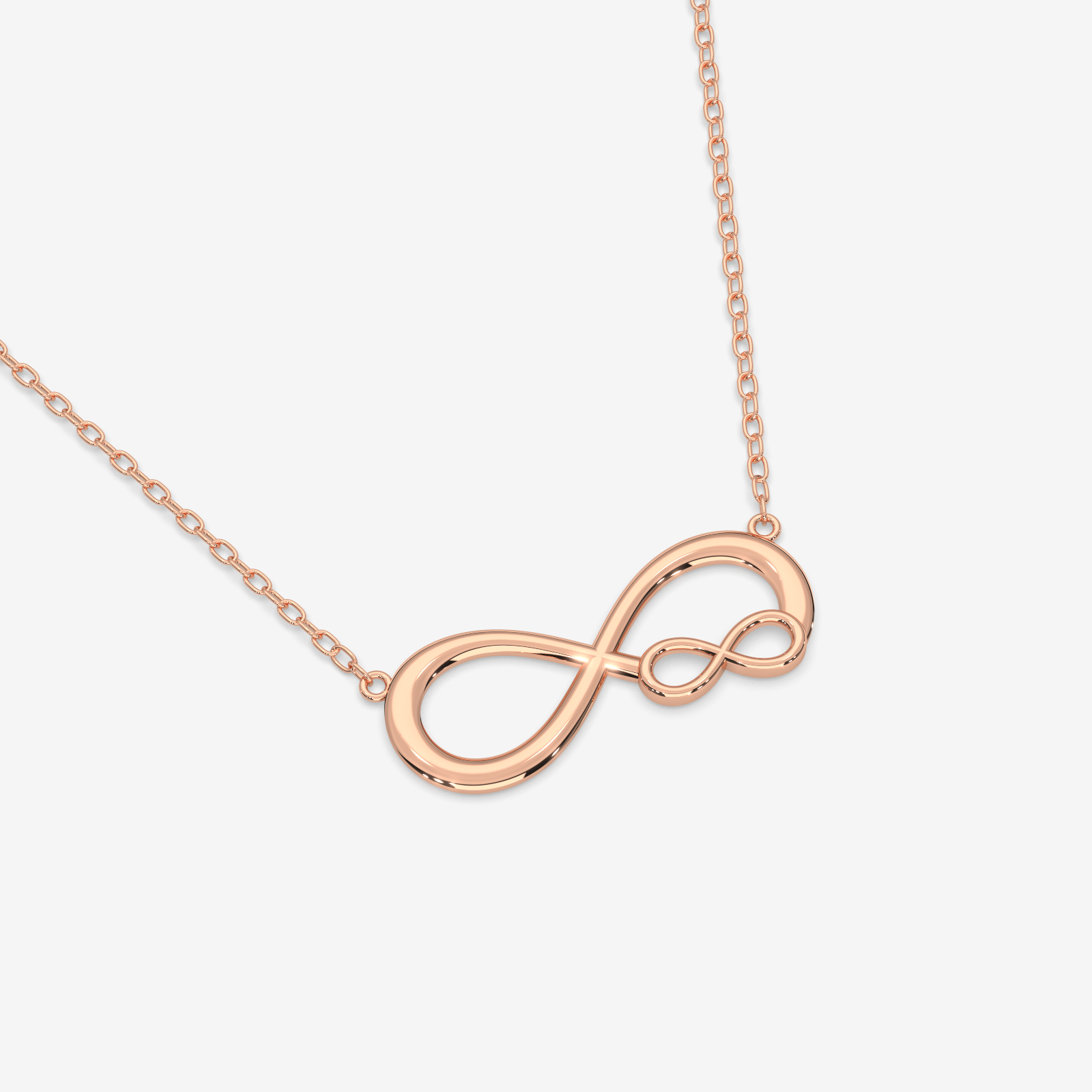 18K Gold Infinity Necklace - Delicate Eternal Love Symbol Pendant