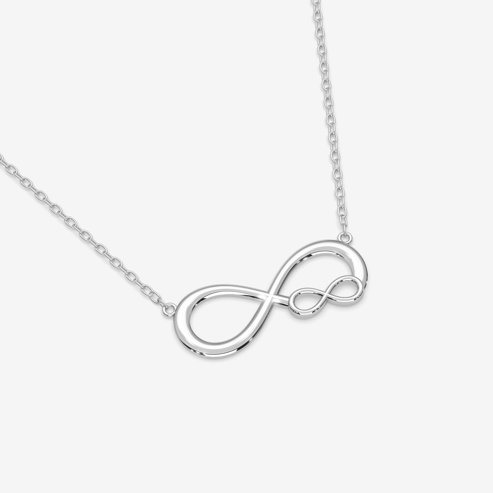 18K Gold Infinity Necklace - Delicate Eternal Love Symbol Pendant