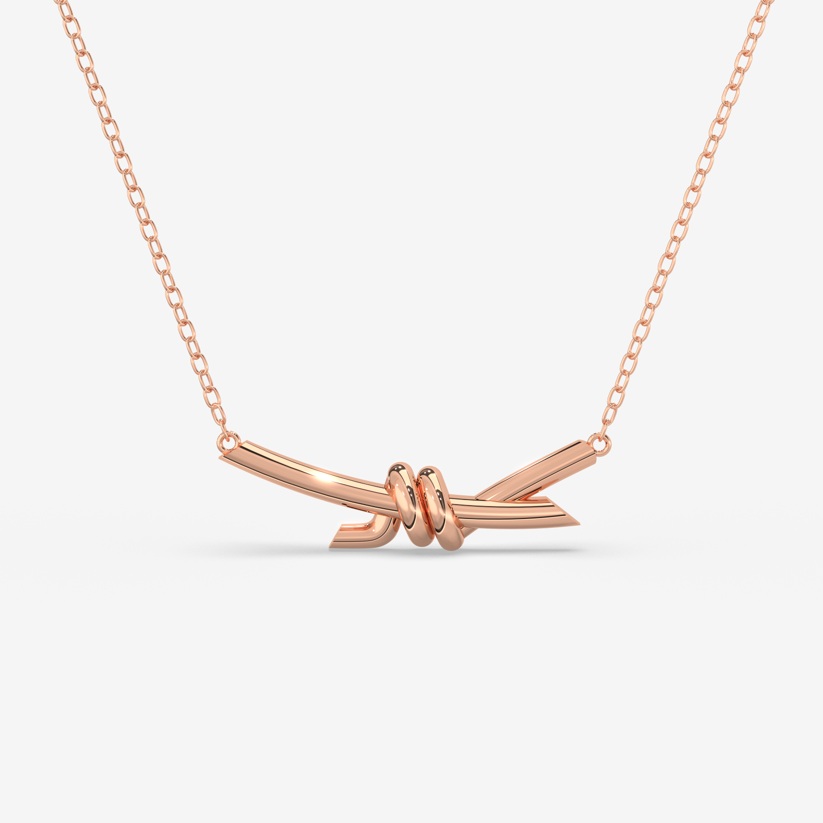 18K Gold Knot Pendant Necklace - Elegant & Timeless Gold Jewelry for Her