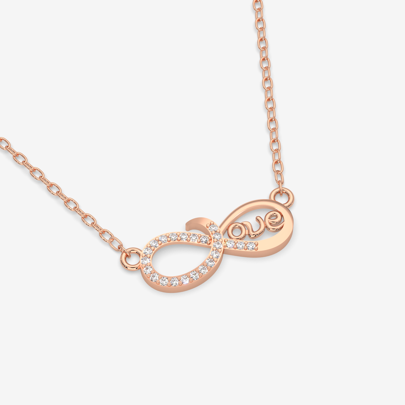 18K Gold Diamond Infinity Love Necklace - Dainty & Elegant Jewelry Gift