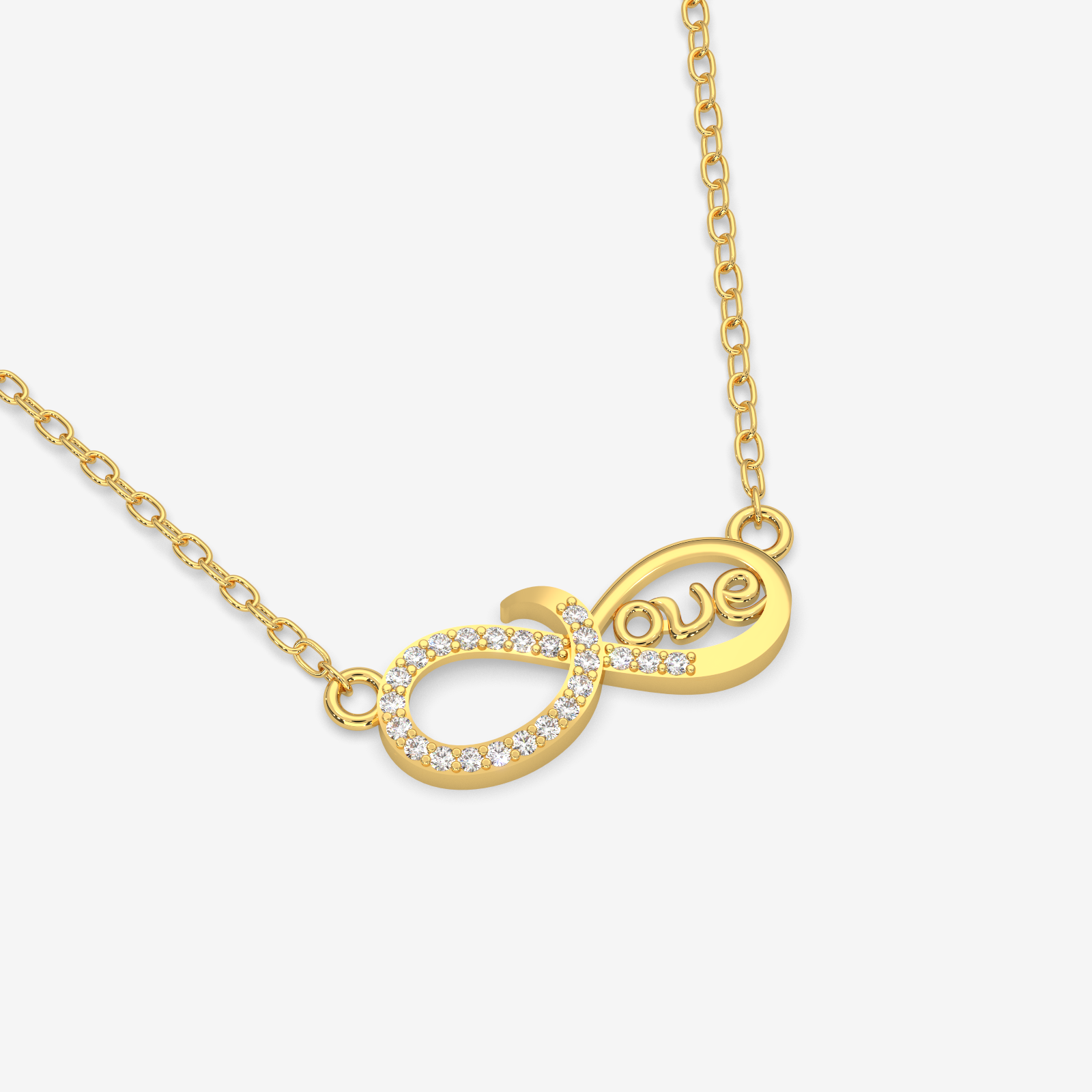 18K Gold Diamond Infinity Love Necklace - Dainty & Elegant Jewelry Gift