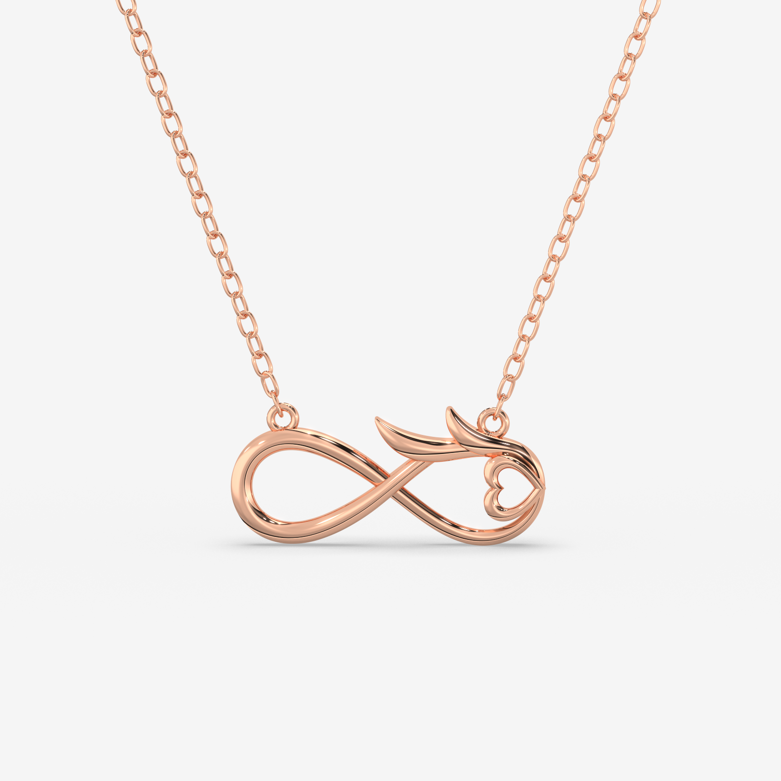Gold Infinity Heart & Initial Necklace - Personalized Love Jewelry Gift