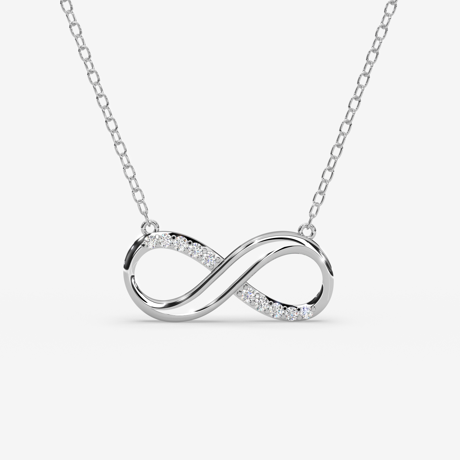 18K Gold Diamond Infinity Necklace - Dainty Eternity Pendant for Her