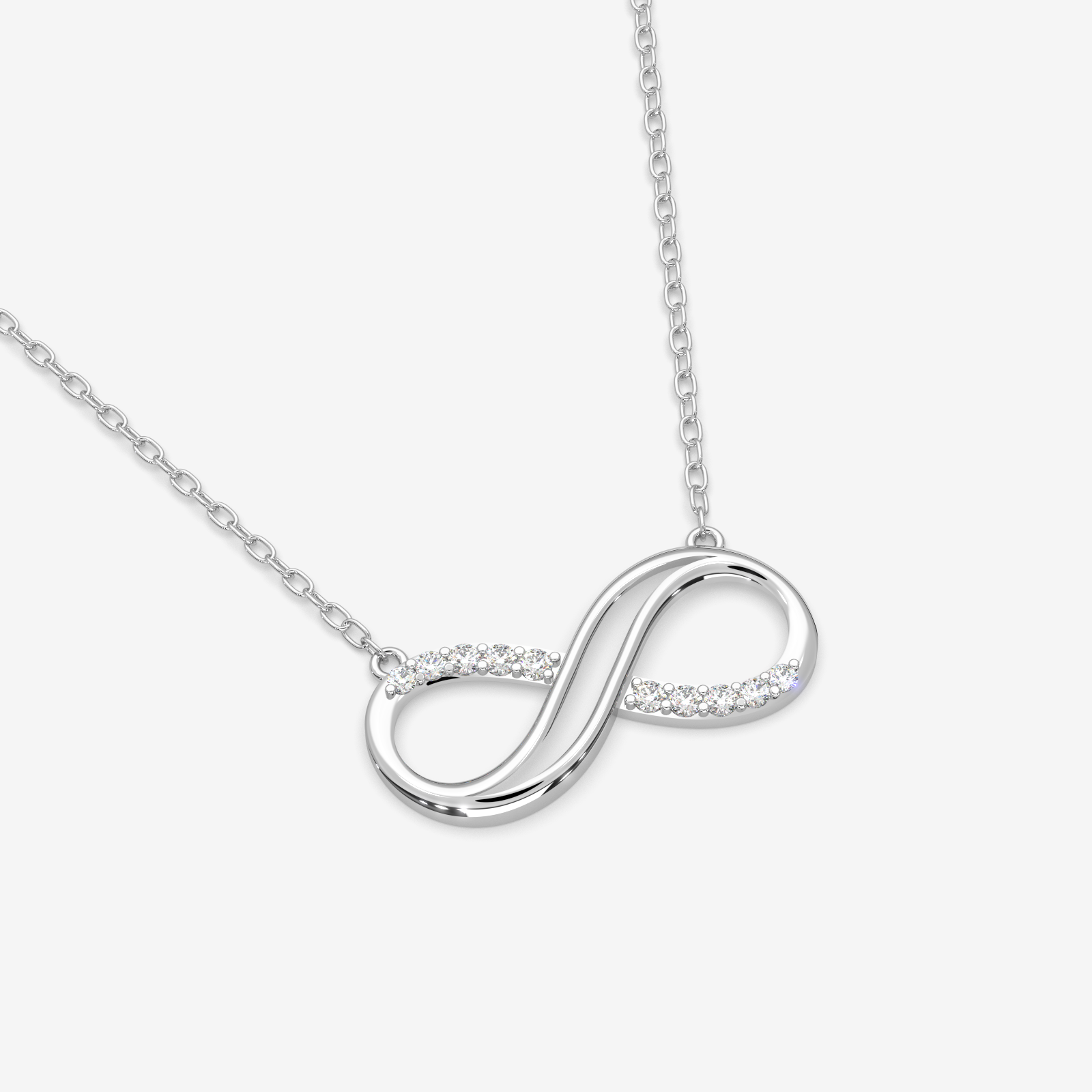 18K Gold Diamond Infinity Necklace - Dainty Eternity Pendant for Her