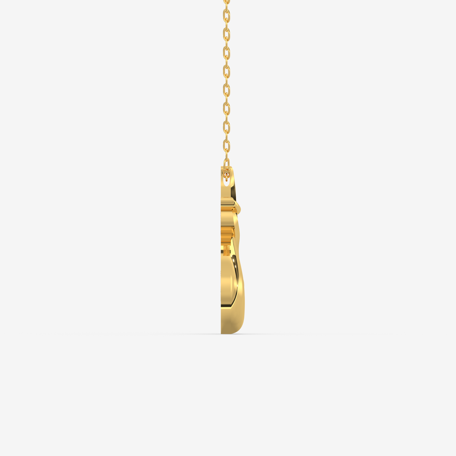 18K Gold Modern Abstract Pendant Necklace - Elegant Gold Jewelry for Women