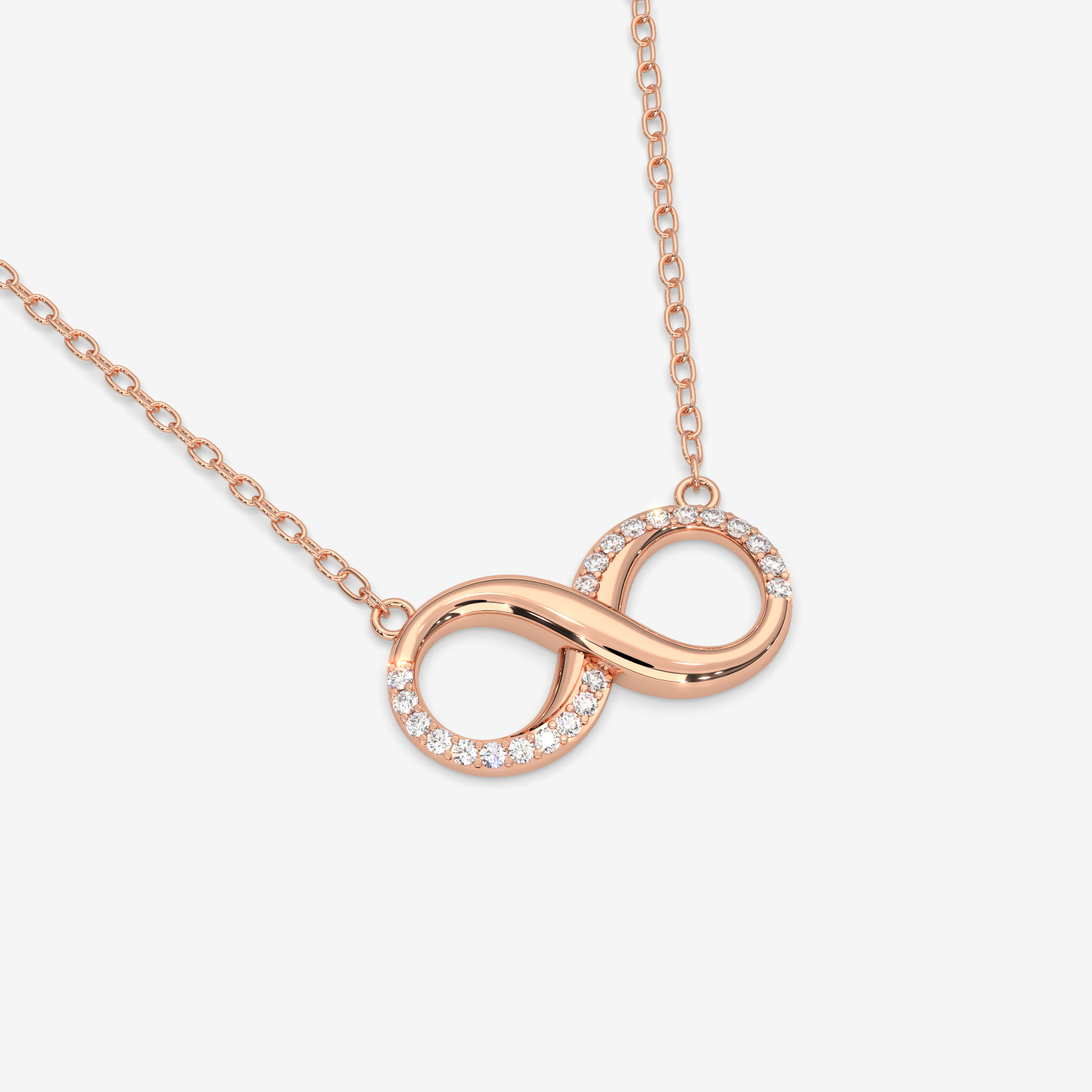 18K Gold Diamond Infinity Necklace - Elegant & Timeless Symbol of Love