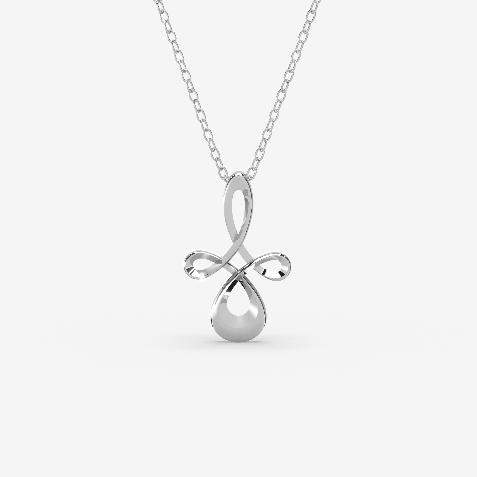 18K Gold Elegant Loop Pendant Necklace - Modern Gold Jewelry for Women