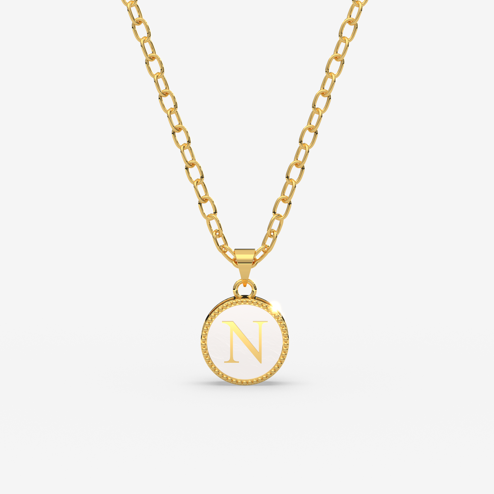 18K Gold Initial Pendant Necklace (A–Z)