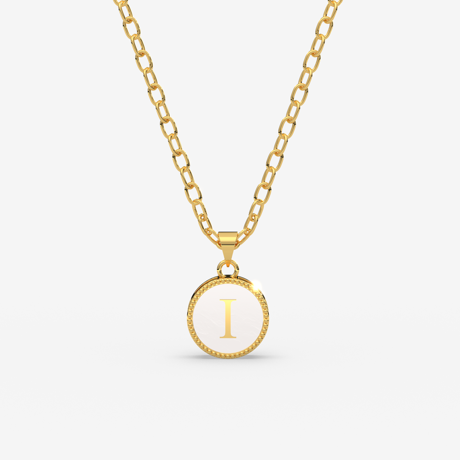 18K Gold Initial Pendant Necklace (A–Z)
