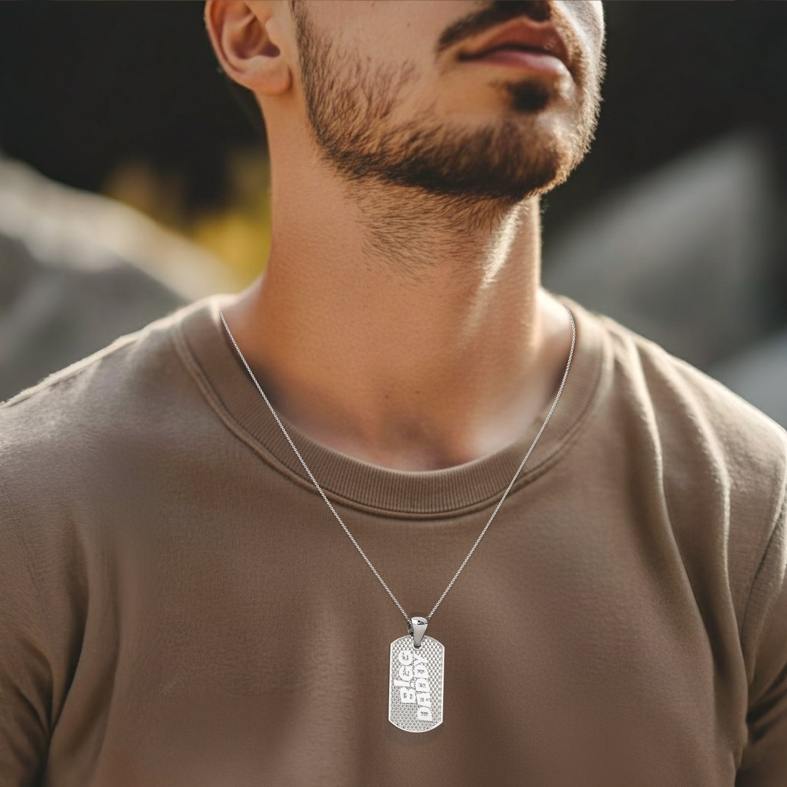 Bigg Daddy Gold Dog Tag Pendant | Personalized Men's Jewelry