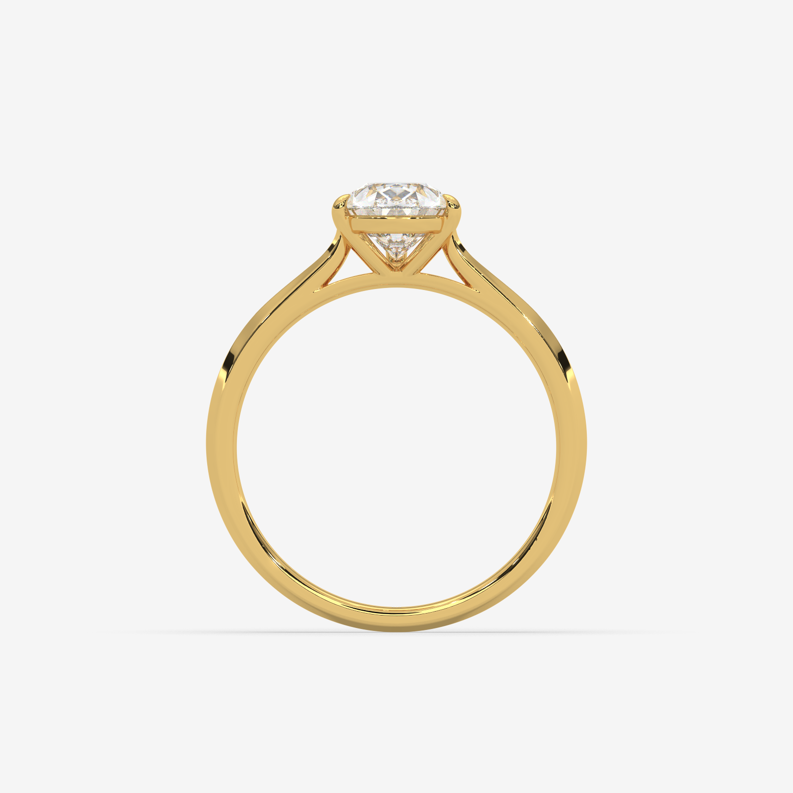 Solid Gold Pear Cut Solitaire Engagement Ring | Handcrafted Teardrop Diamond Ring