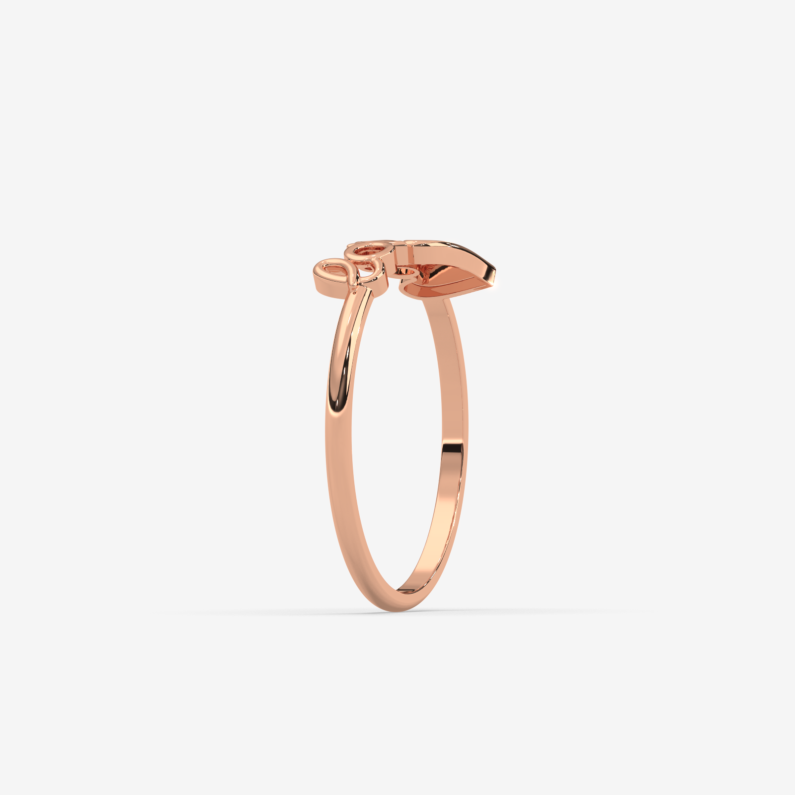 18k Gold "Love" Script Heart Ring | Dainty & Elegant Jewelry
