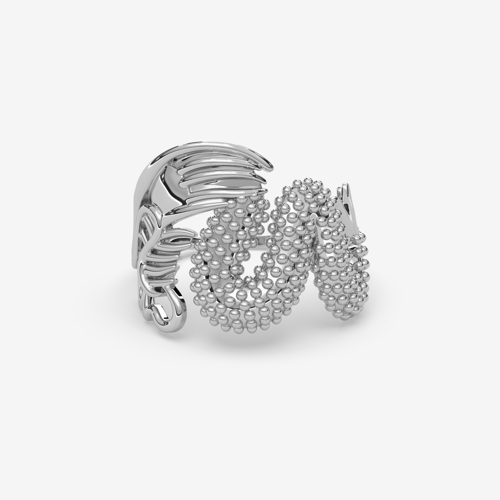 18k Gold Statement Ring for Women | Ornate Handcrafted Textured Design