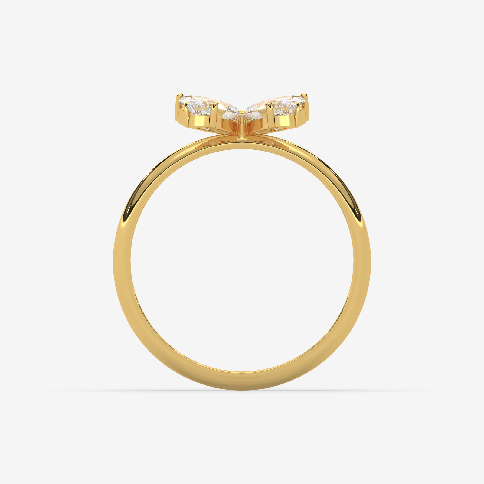 18K Gold Floral Cluster Diamond Ring