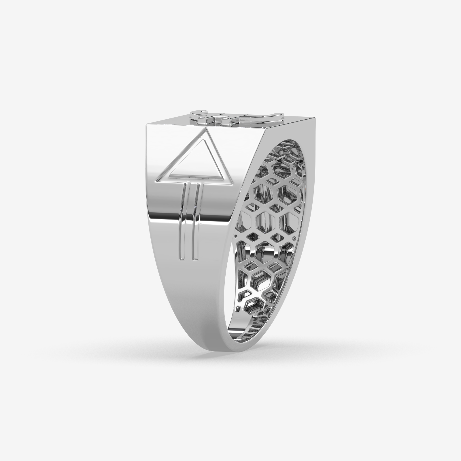 Men’s Solid Gold Euro Sign Signet Ring | Luxurious Currency Symbol Statement Band