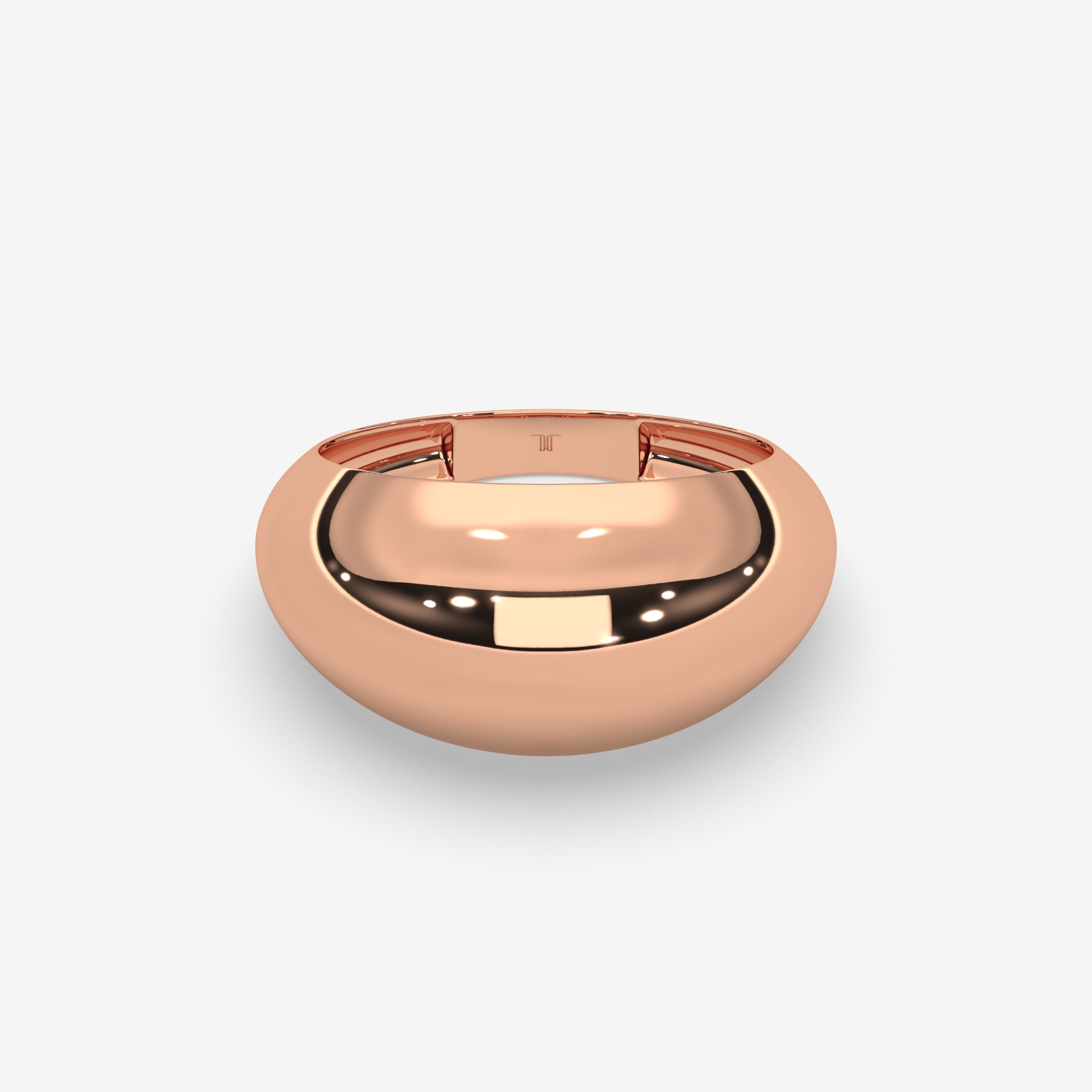 18K Gold Unisex Dome Ring | Bold Minimalist Chunky Statement Band