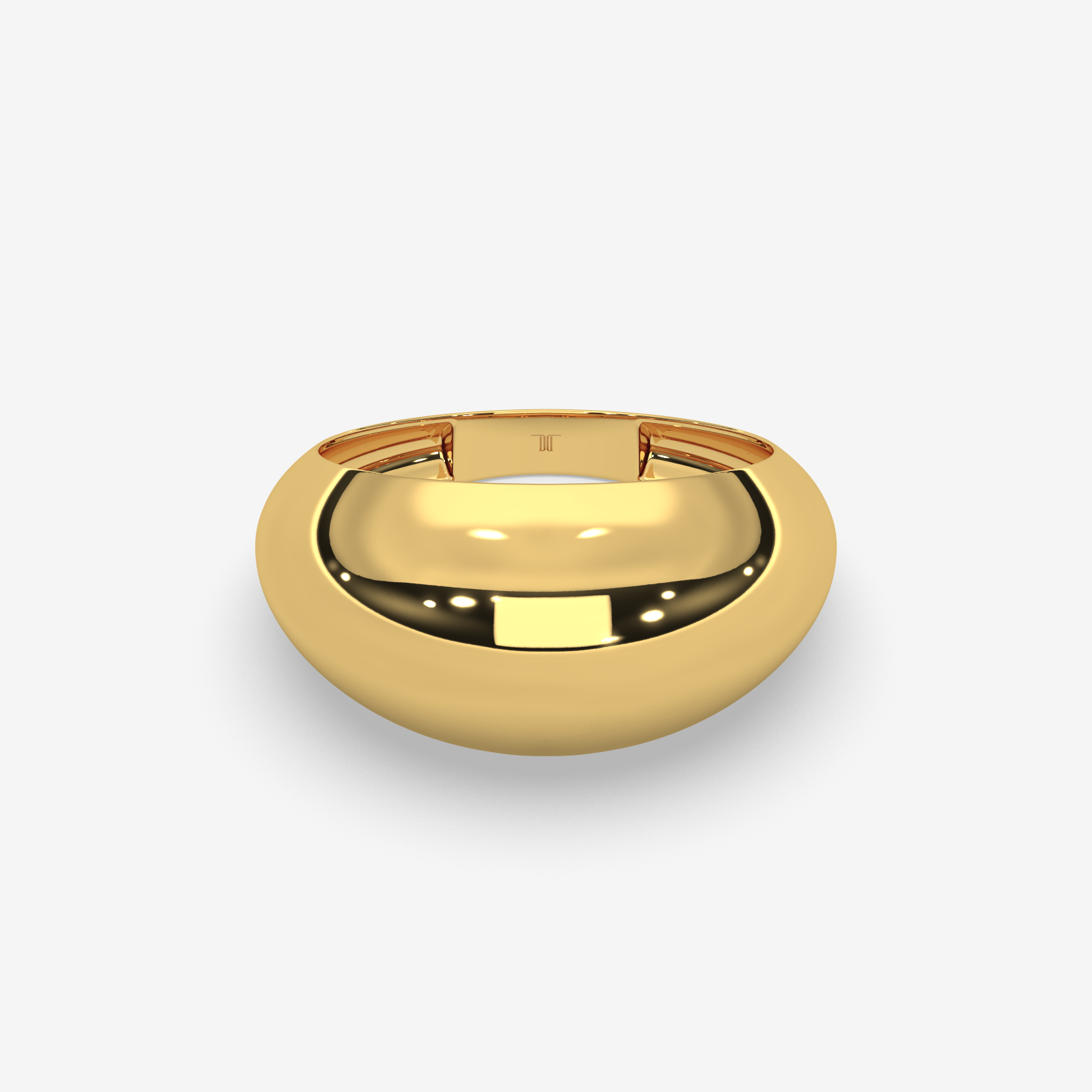 18K Gold Unisex Dome Ring | Bold Minimalist Chunky Statement Band