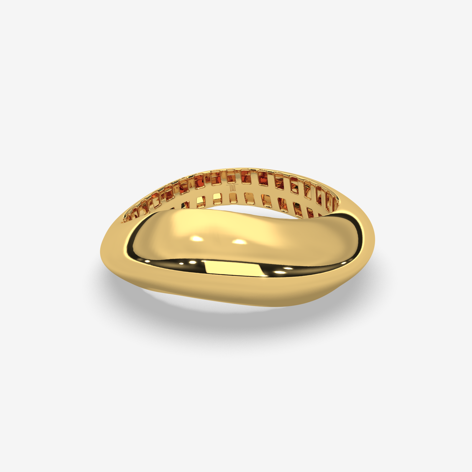 Solid Gold Dome Ring | Bold Chunky Statement Band | Minimalist High-Polish Jewelry