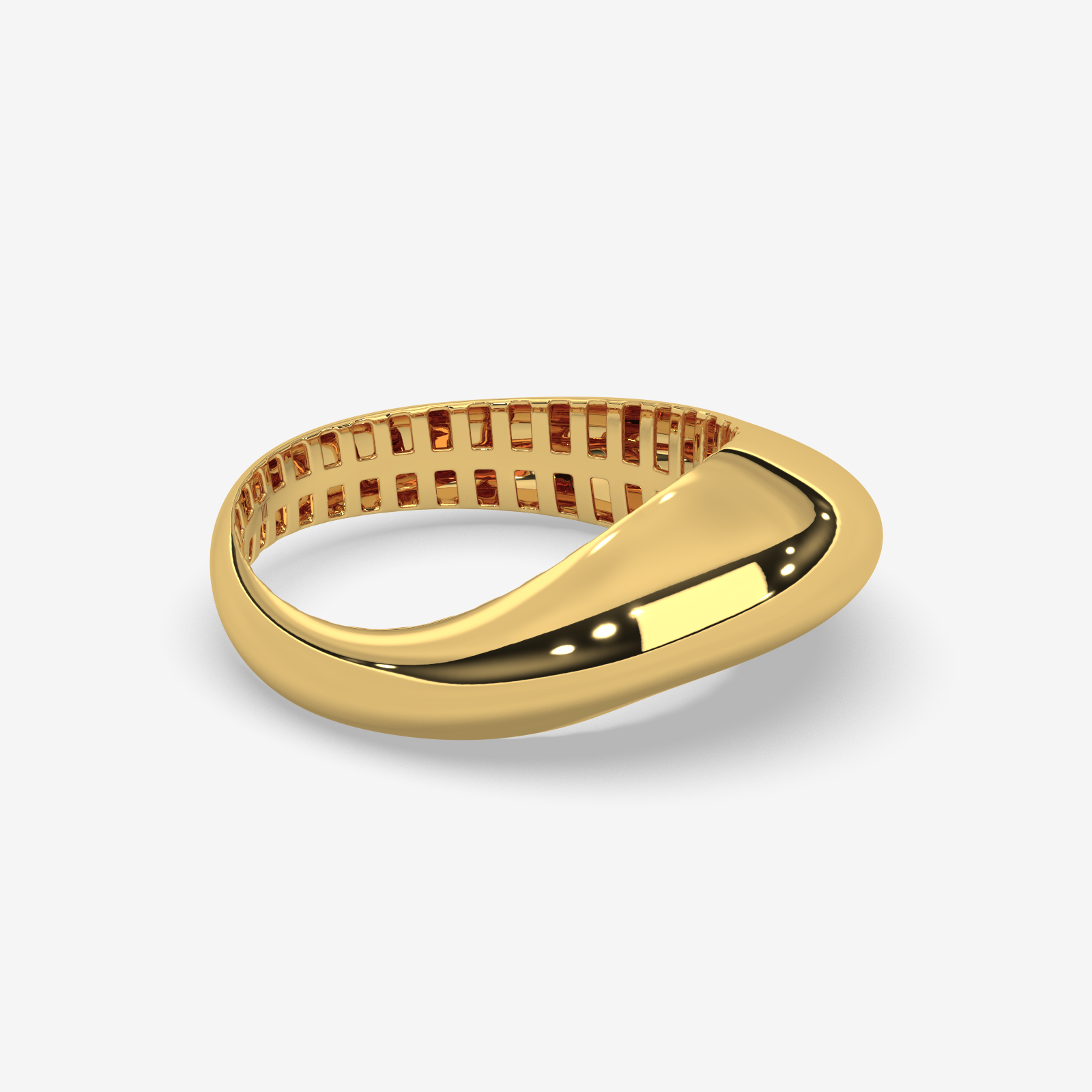 Solid Gold Dome Ring | Bold Chunky Statement Band | Minimalist High-Polish Jewelry