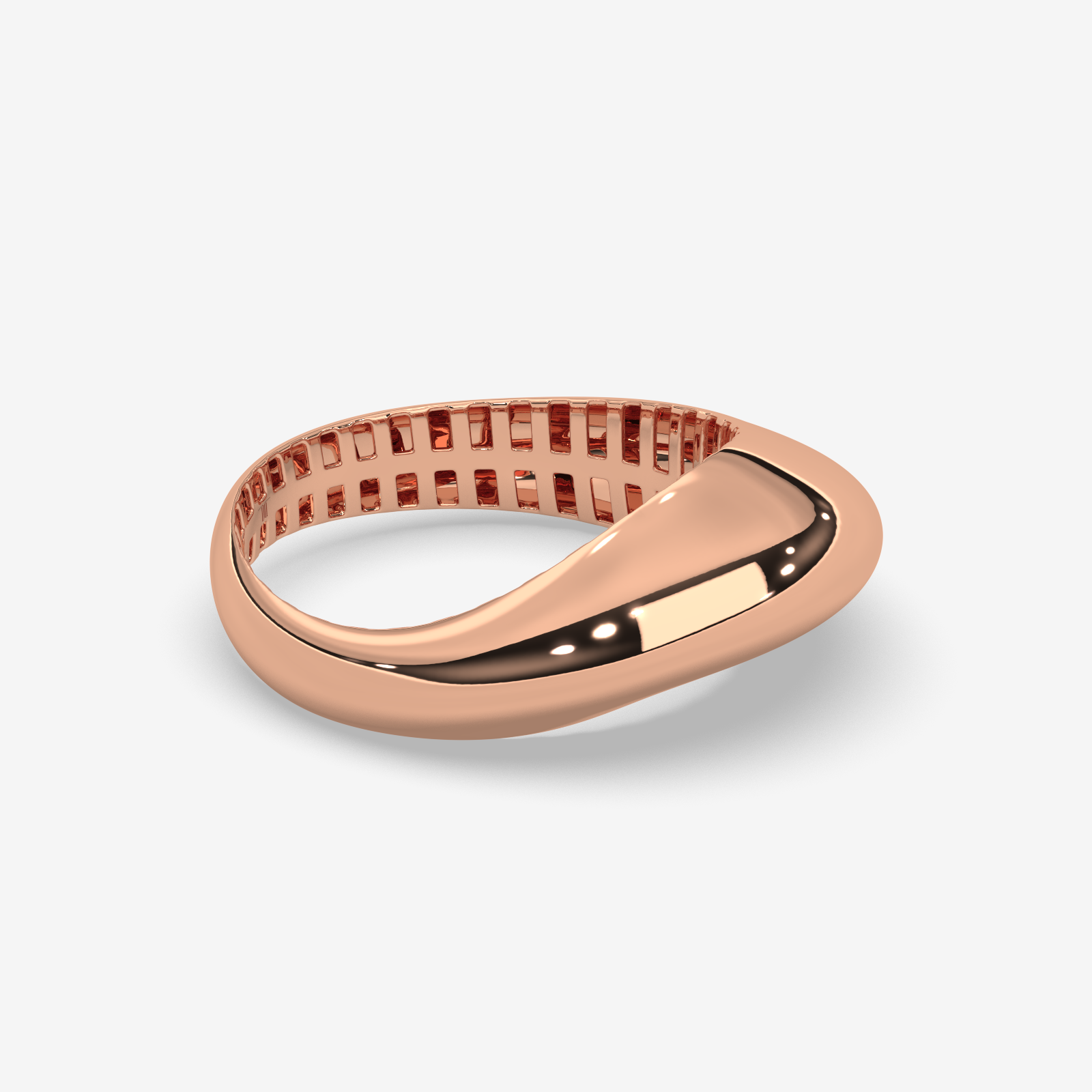 Solid Gold Dome Ring | Bold Chunky Statement Band | Minimalist High-Polish Jewelry